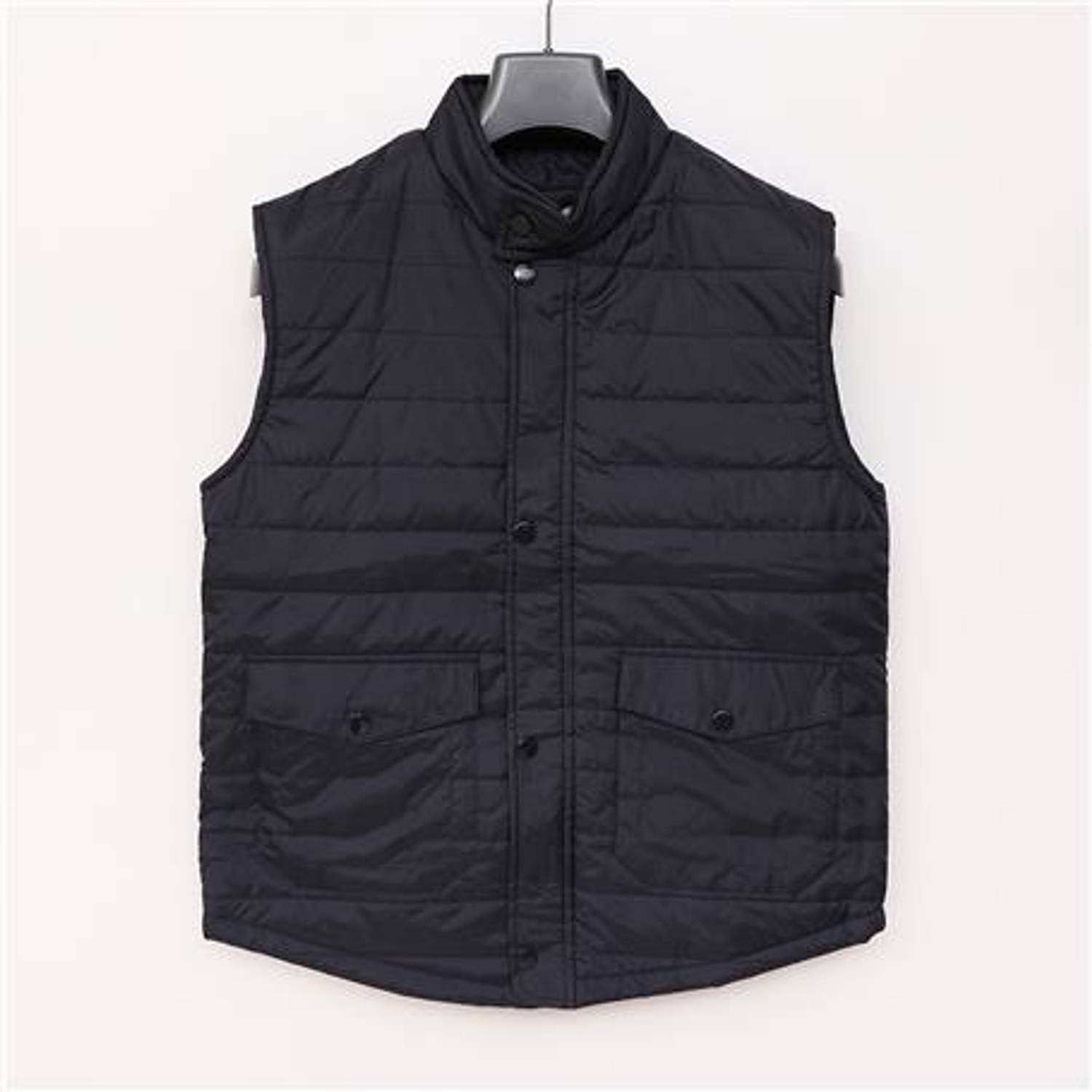 Erkek Dik Yaka Rüzgar Geçirmez Şişme Spor Yelek - 96604 - Lacivert