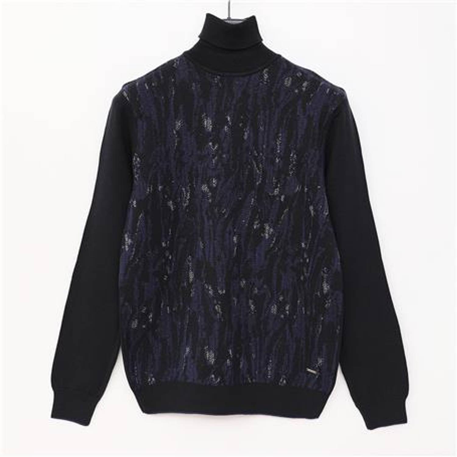 Чоловічий довгий рукав светр з водолазкою, колір темно-синій, модель 189305, розміри: M, L, XL, XXL