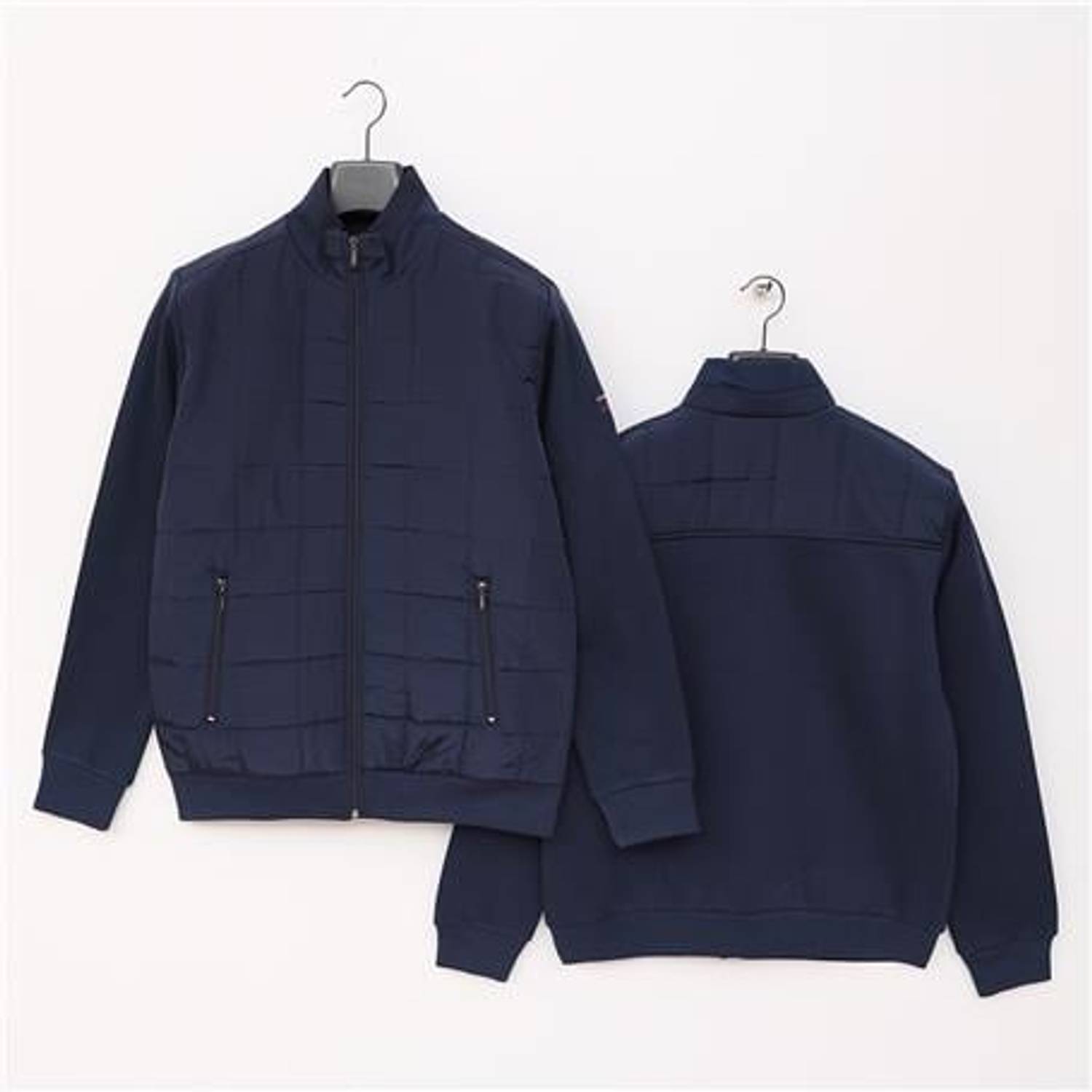 معطف رجالي مريح بقصة مريحة وقماش دافئ CZT-176 باللون الأزرق الداكن