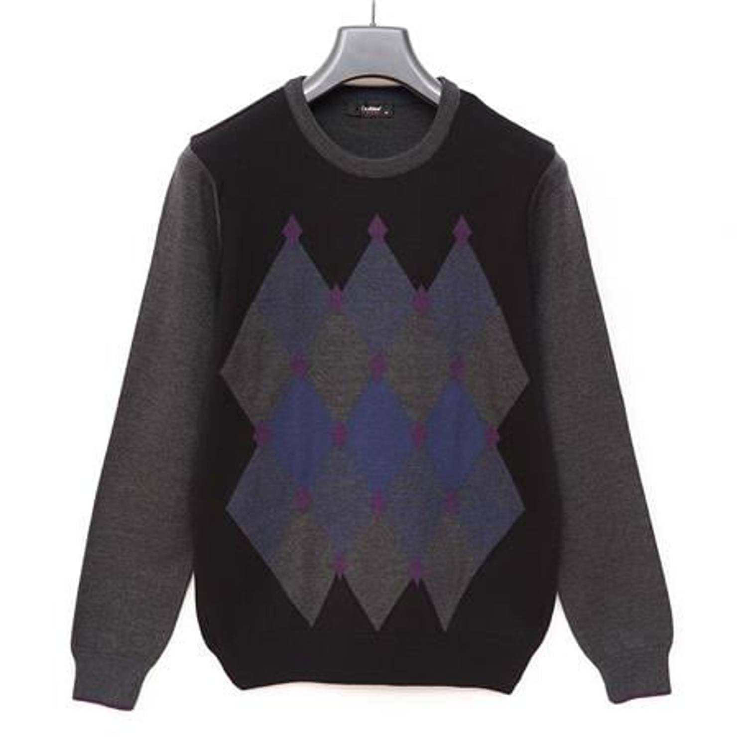 Erkek Bisiklet Yaka Uzun Kol Triko Kazak - 189229 - Siyah