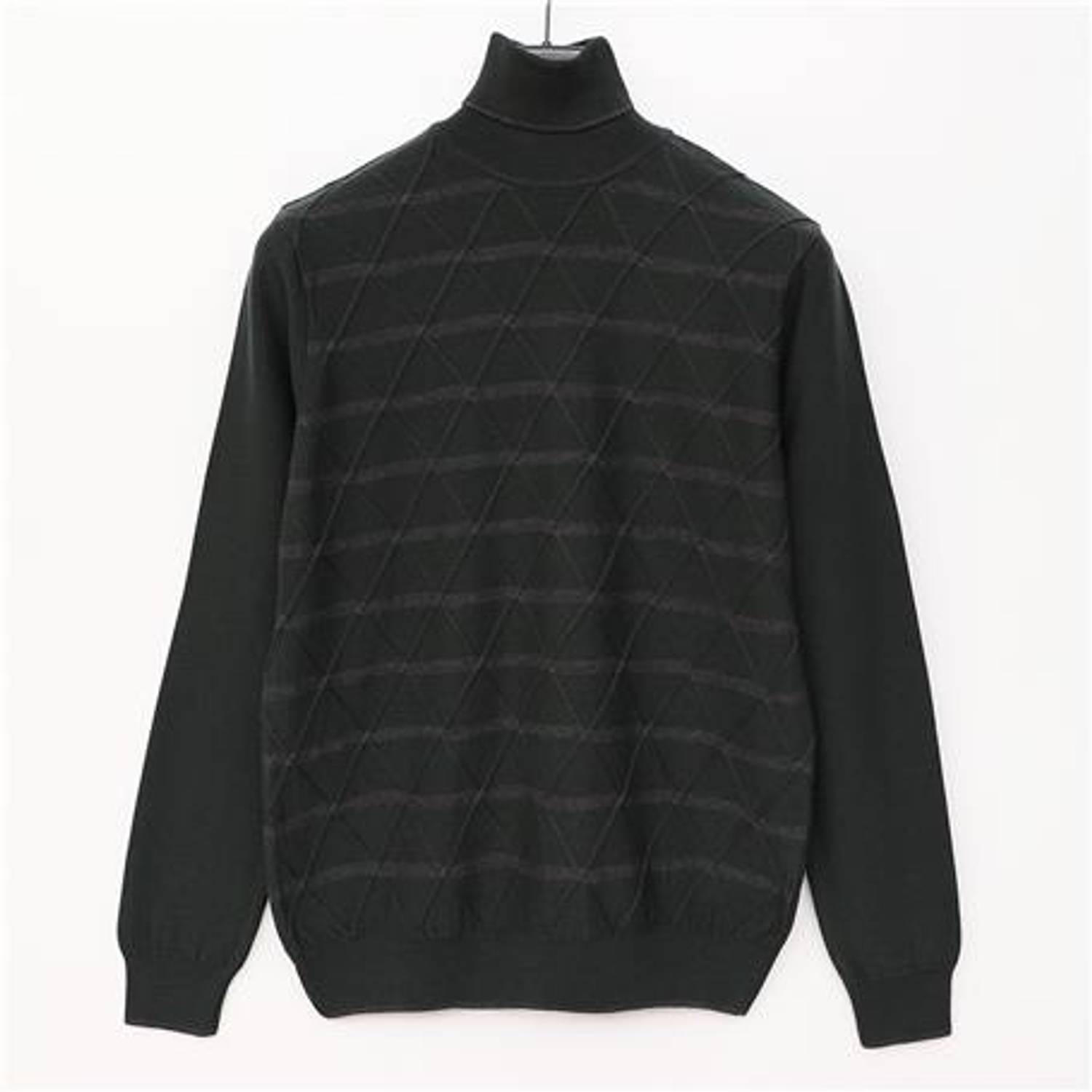 Чоловічий пуловер з довгим рукавом під горло, артикул 189232, нефтяний, доступні розміри: L, M, XL, XXL