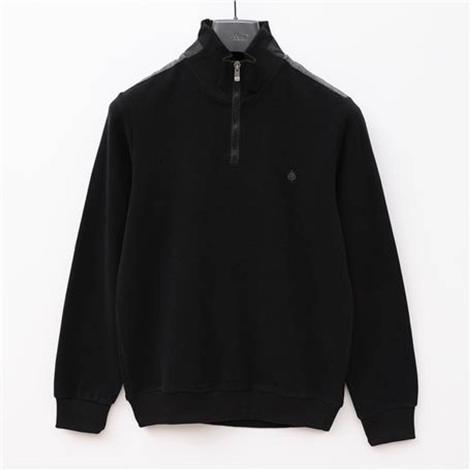 Uzun Kol Yarı Fermuarlı Erkek Sweat - PPS-4205 - Siyah