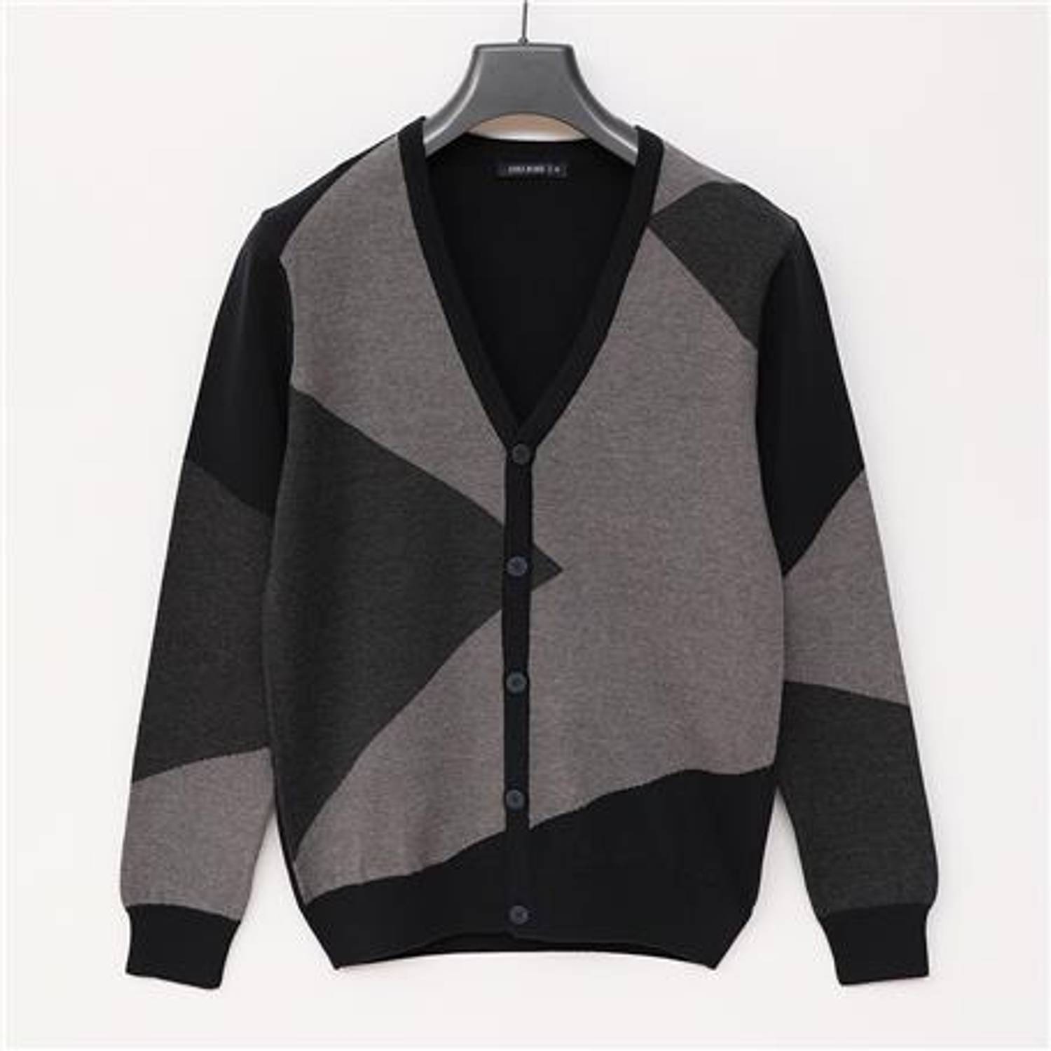 Erkek Pamuklu Düğmeli Triko Hırka - 180661 - Lacivert