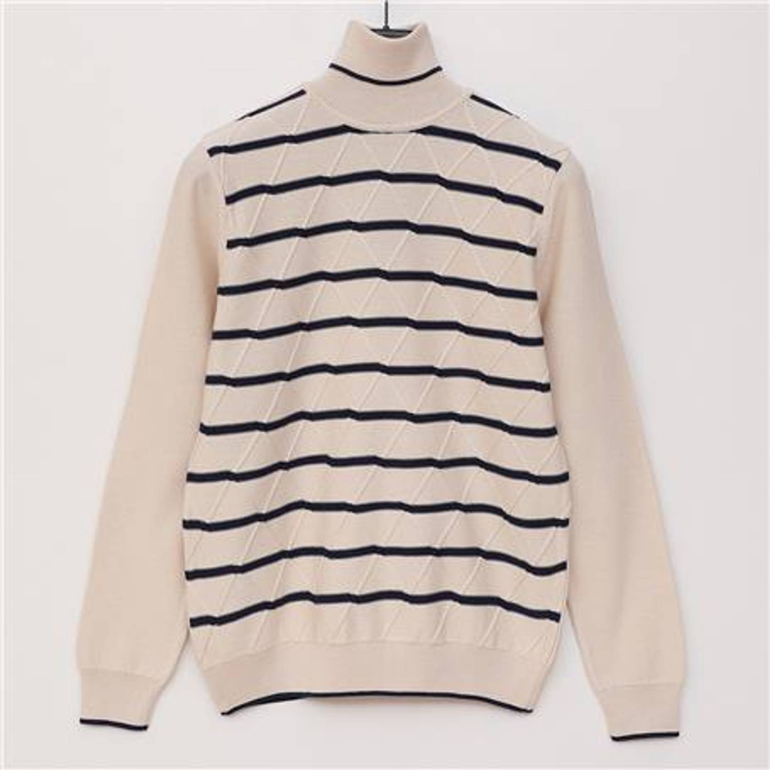 Erkek Uzun Kol Balıkçı Yaka Triko Kazak - 189232 - Kemik