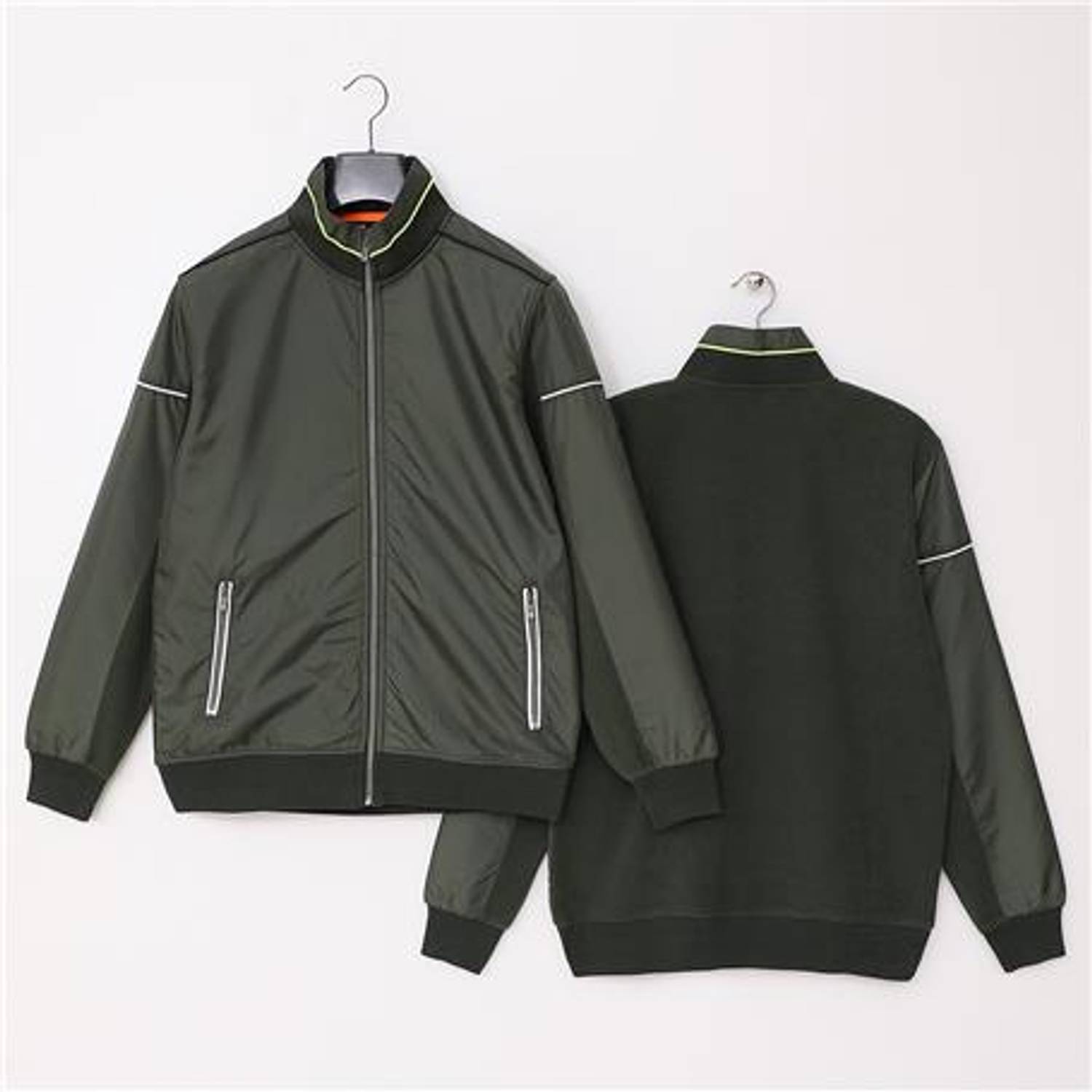 Чоловічий легкий куртка Comfort Fit з ребристими елементами, модель MTS-8017, колір оливковий, доступні розміри: XL, L, M, XXL