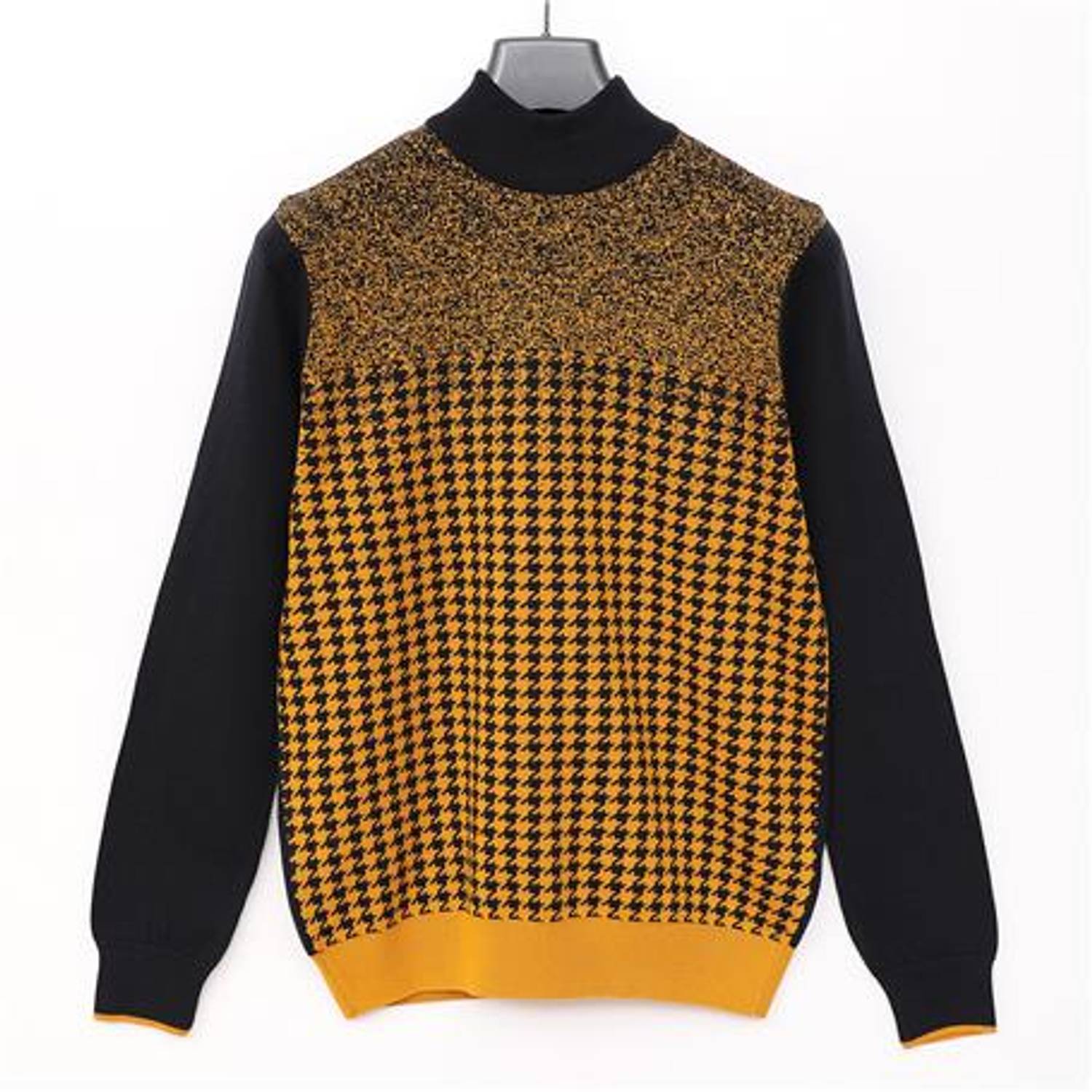 Erkek Yarım Balıkçı Yaka Uzun Kol Triko Kazak - 189282 - Koyu Mango