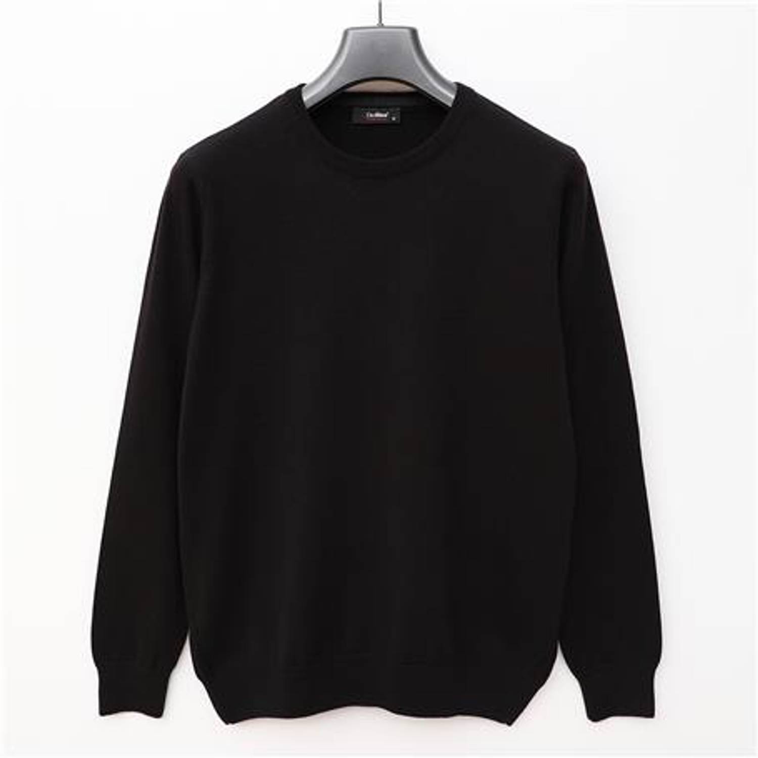 Erkek Uzun Kol Bisiklet Yaka Sweat - 180541-1 - Siyah