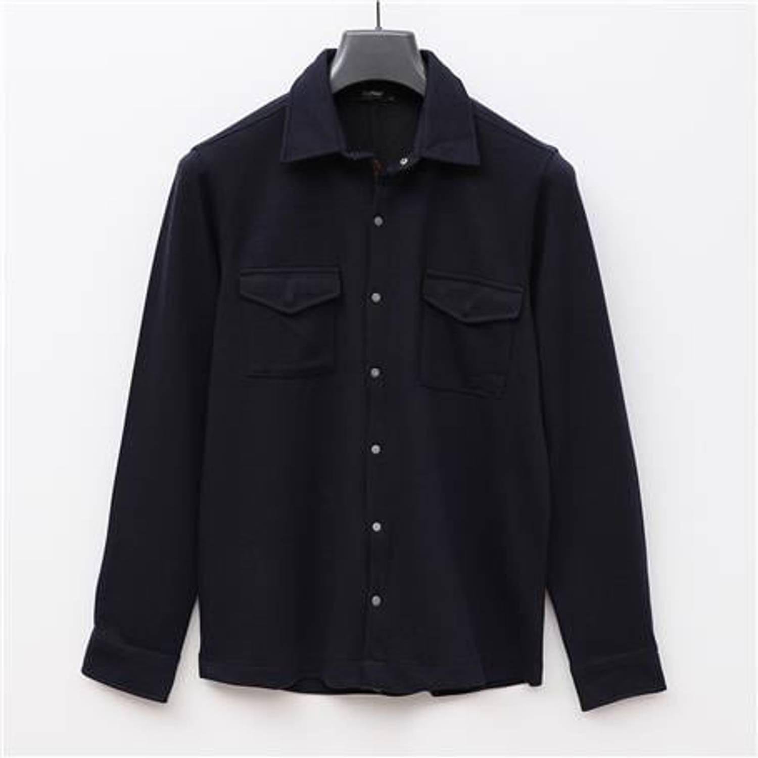 Чоловіча сорочка з довгим рукавом Fit - DJG-1005 - Темно-синя, доступна в розмірах M, L, XL, XXL