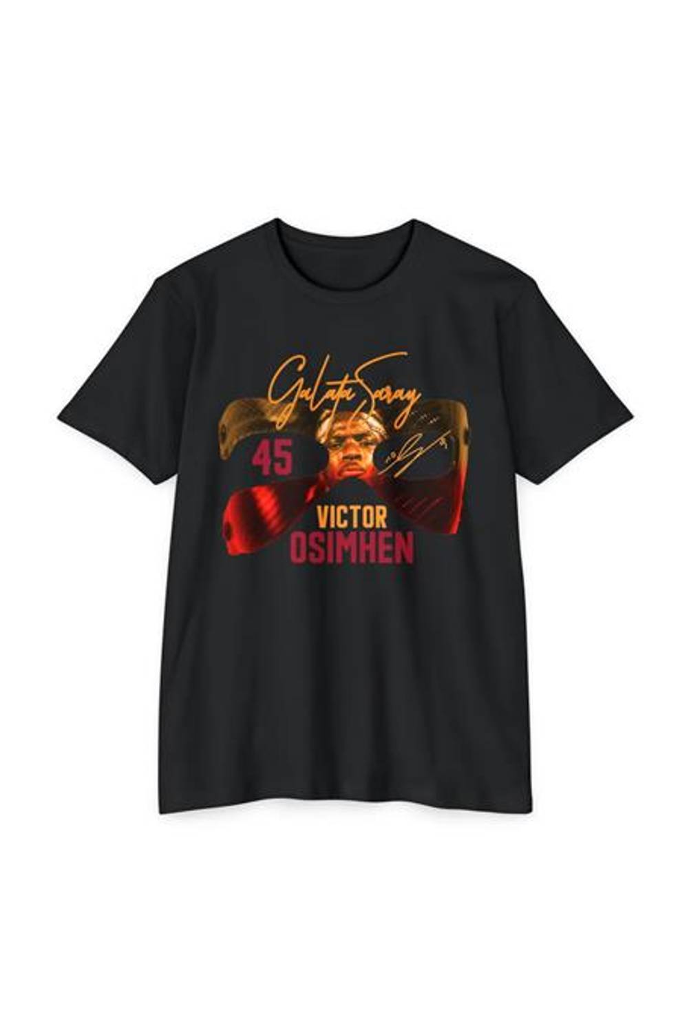 0Simhen Maske Baskılı T-Shırt- OBT1000 - Siyah