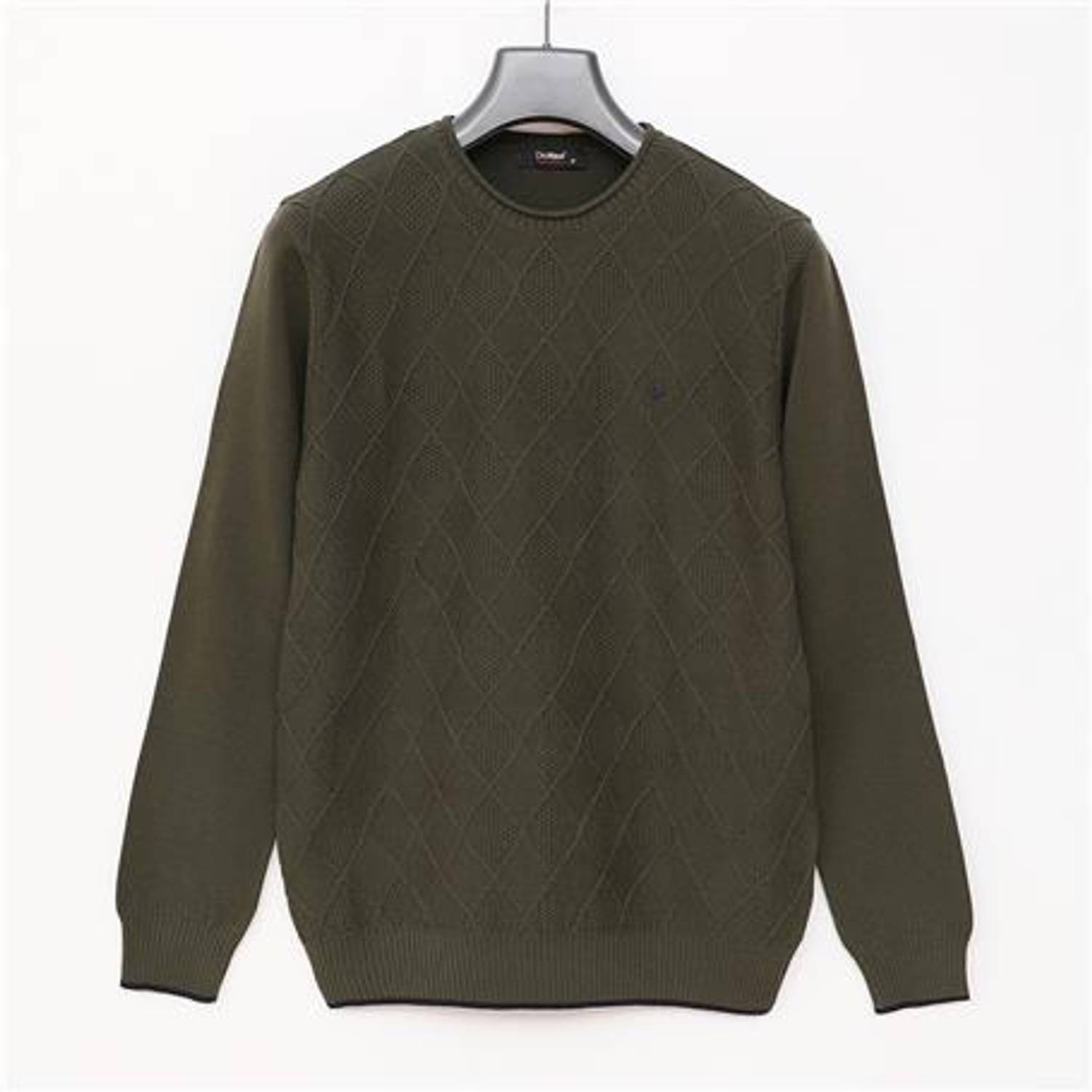 Erkek Uzun Kol Bisiklet Yaka Triko Kazak - 189399 - Koyu Sarı