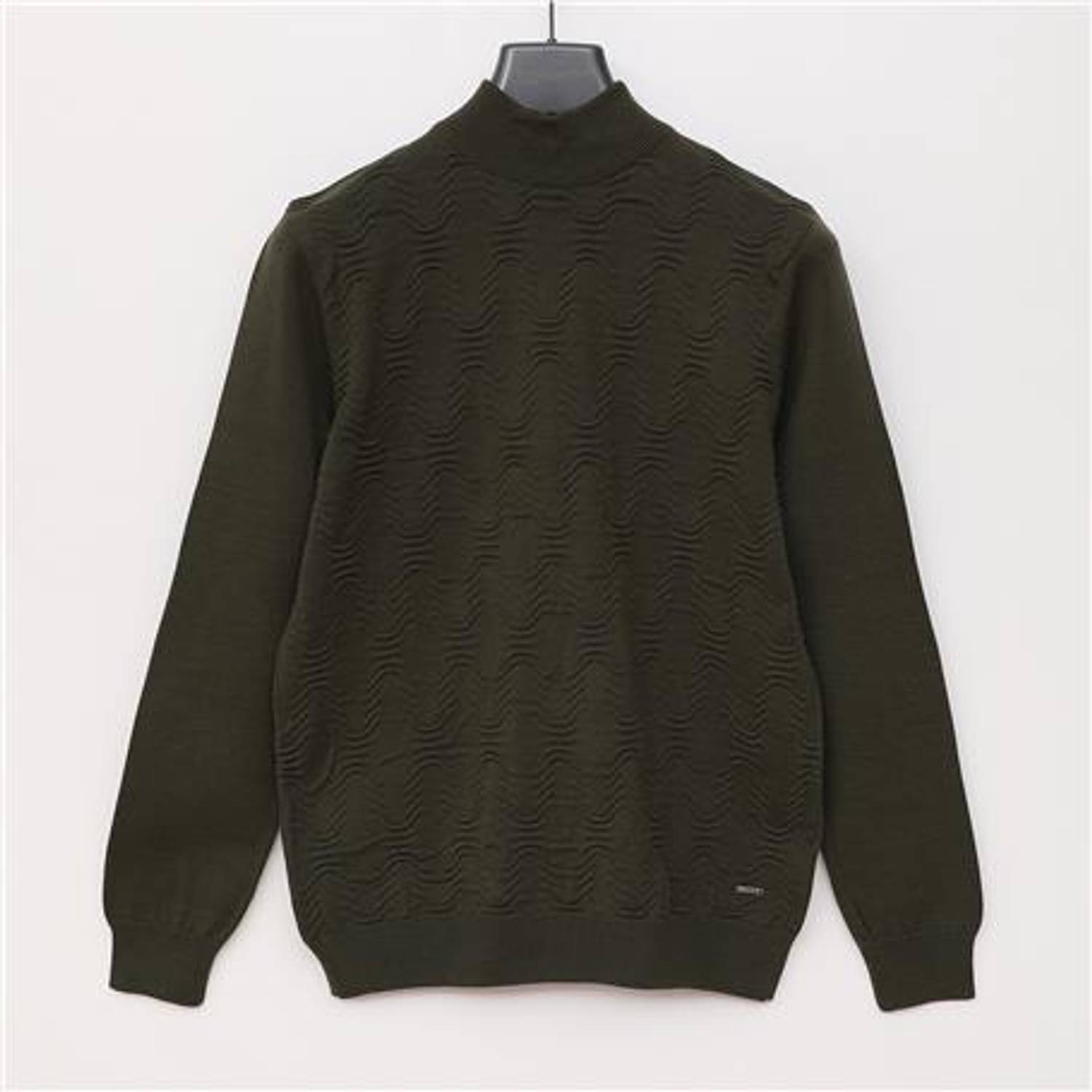 Erkek Balıkçı Yaka Uzun Kol Triko Kazak - 189280 - Koyu Sarı