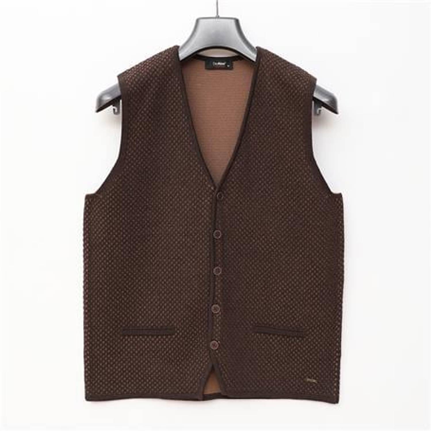 Мужской зимний безрукавный жилет/кардиган, коричневый, размеры XL, L, M, XXL