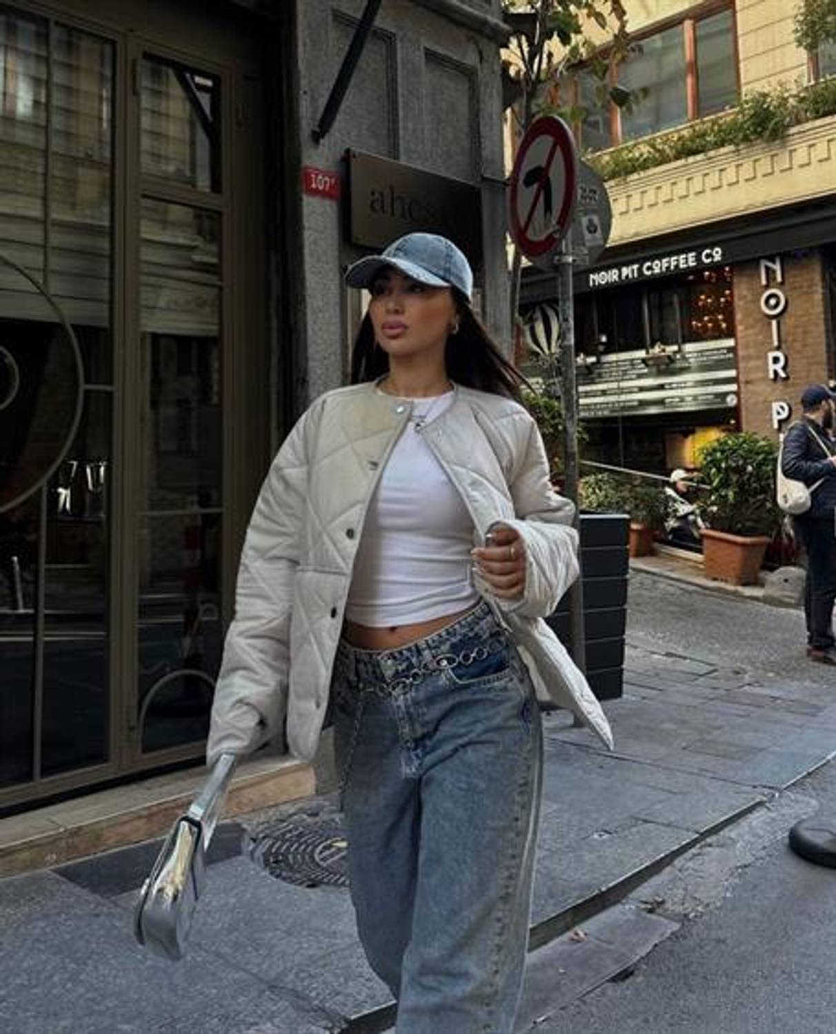 Kadın Baklava Desen Kapitone Zr Mont - 017. Bej