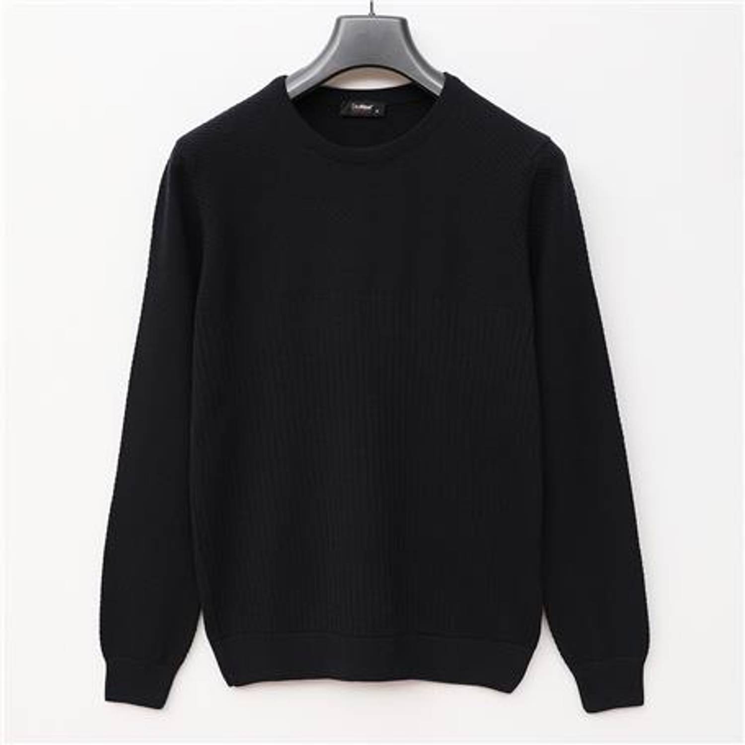 سويت شيرت رجالي بأكمام طويلة ياقة دائرية - 180909 - لون كحلي متوفر بمقاسات XL, L, M, XXL