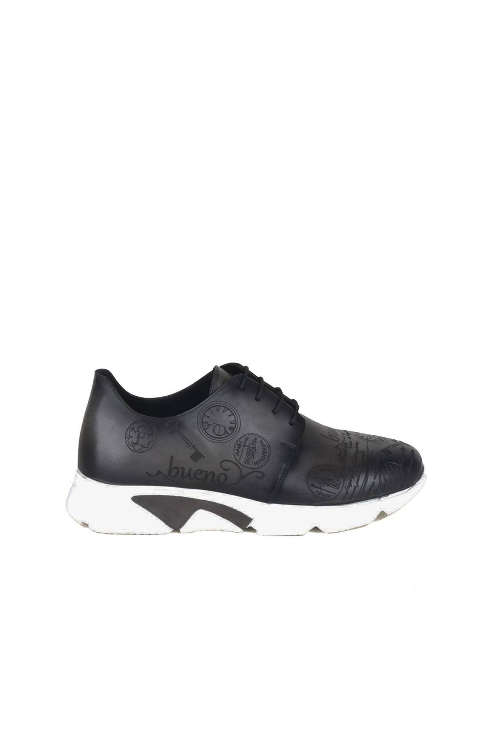 Обувь Bueno мужская спортивная, кожаные кроссовки с термо-стелькой, высота каблука 2 см, доступные размеры 40-45, цвет кожаный серый, табачный, темно-синий