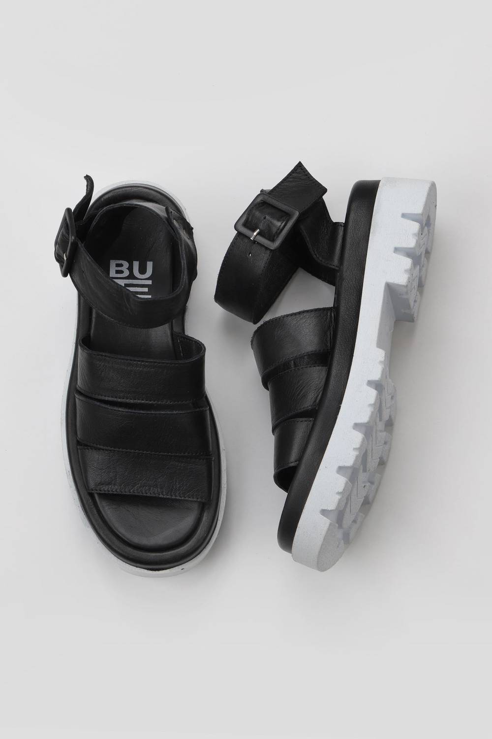 Сандалии Bueno Shoes для женщин 01WU7305, кожаные, подошва из полиуретана, цвет: лиловый, черный, размеры: 37-41