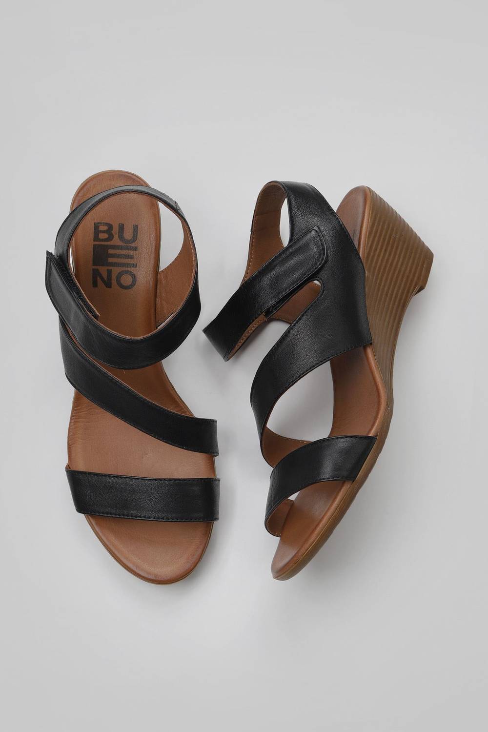 Женские сабо с платформой Bueno, кожаные, красные и черные, высота каблука 6,5 см, размеры 40 и 42