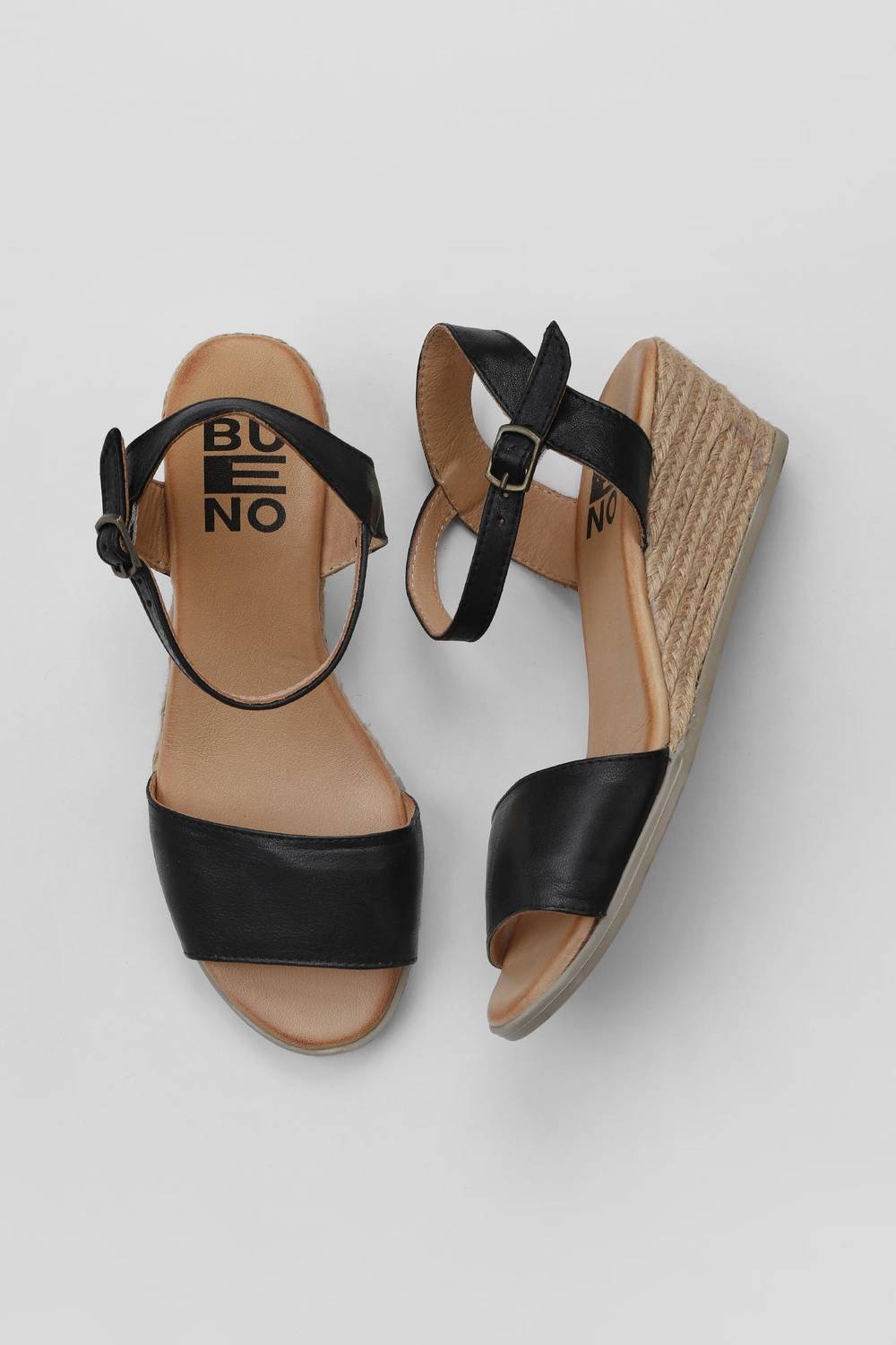 Жіночі босоніжки на підборах Bueno Shoes, еспадрілі з шкіри, різні кольори та розміри