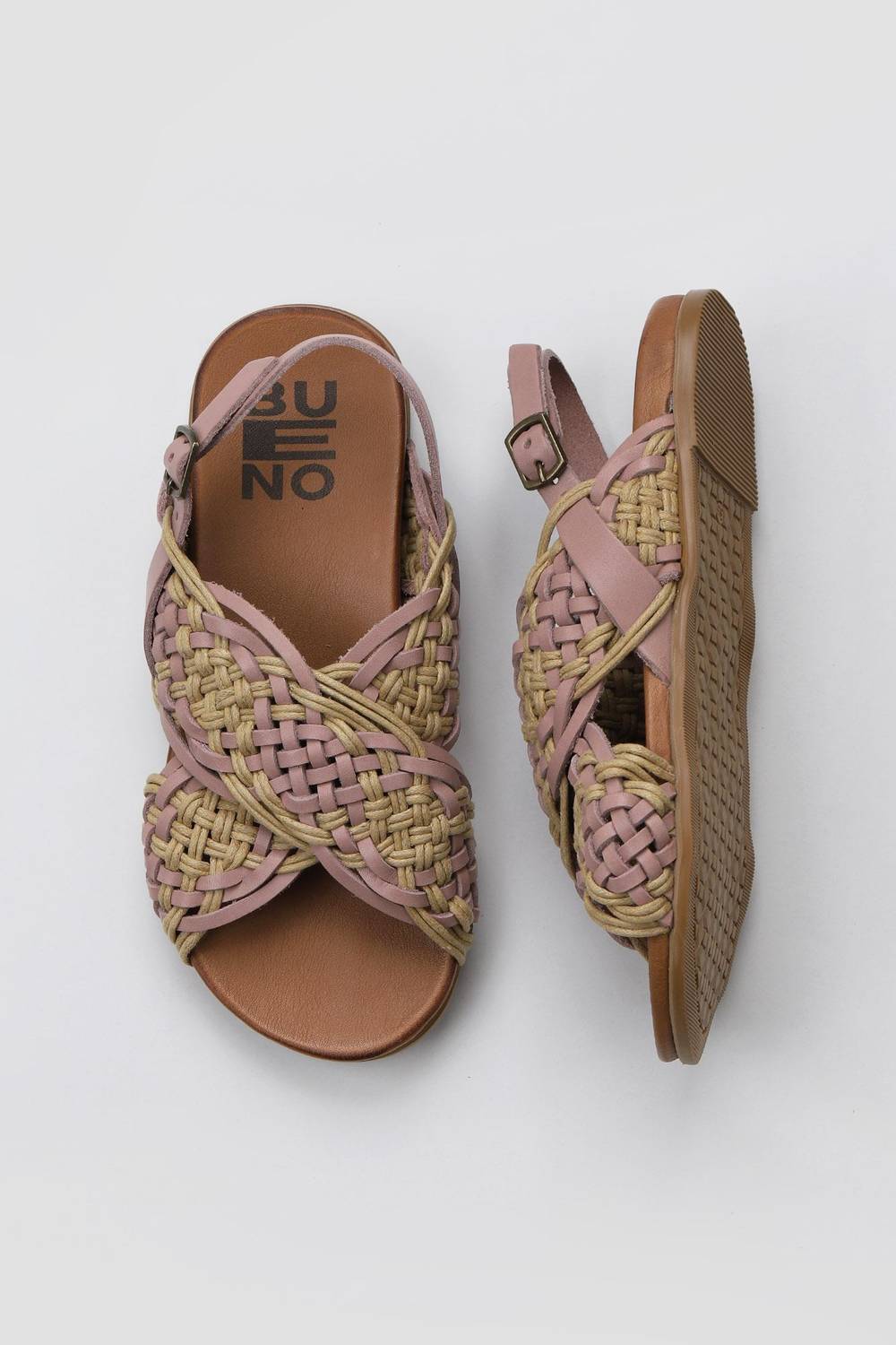 Дамские сандалии Bueno Shoes 01WU4248 из кожи, термо-стельки, цвета: пудровый, голубой, хаки, размеры: 36-41