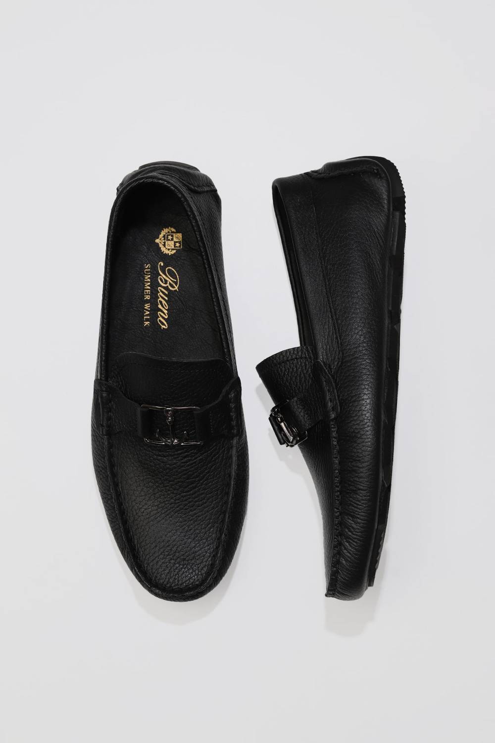 Чоловічі лофери Bueno Shoes 05MS2025, шкіра, термостойка підошва, висота підборів 1 см, доступні в розмірах 40-45, кольори: коричневий, чорний, синій, червоний