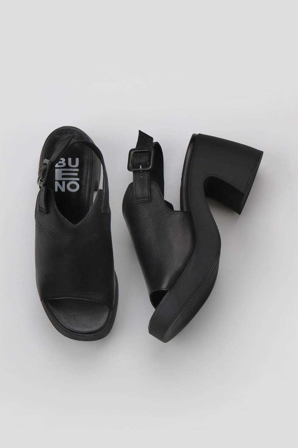 Женские туфли на каблуках Bueno 01WY12208, 8 см, из натуральной кожи, модель в сером, оранжевом, черном и хаки цветах, размеры 35-41