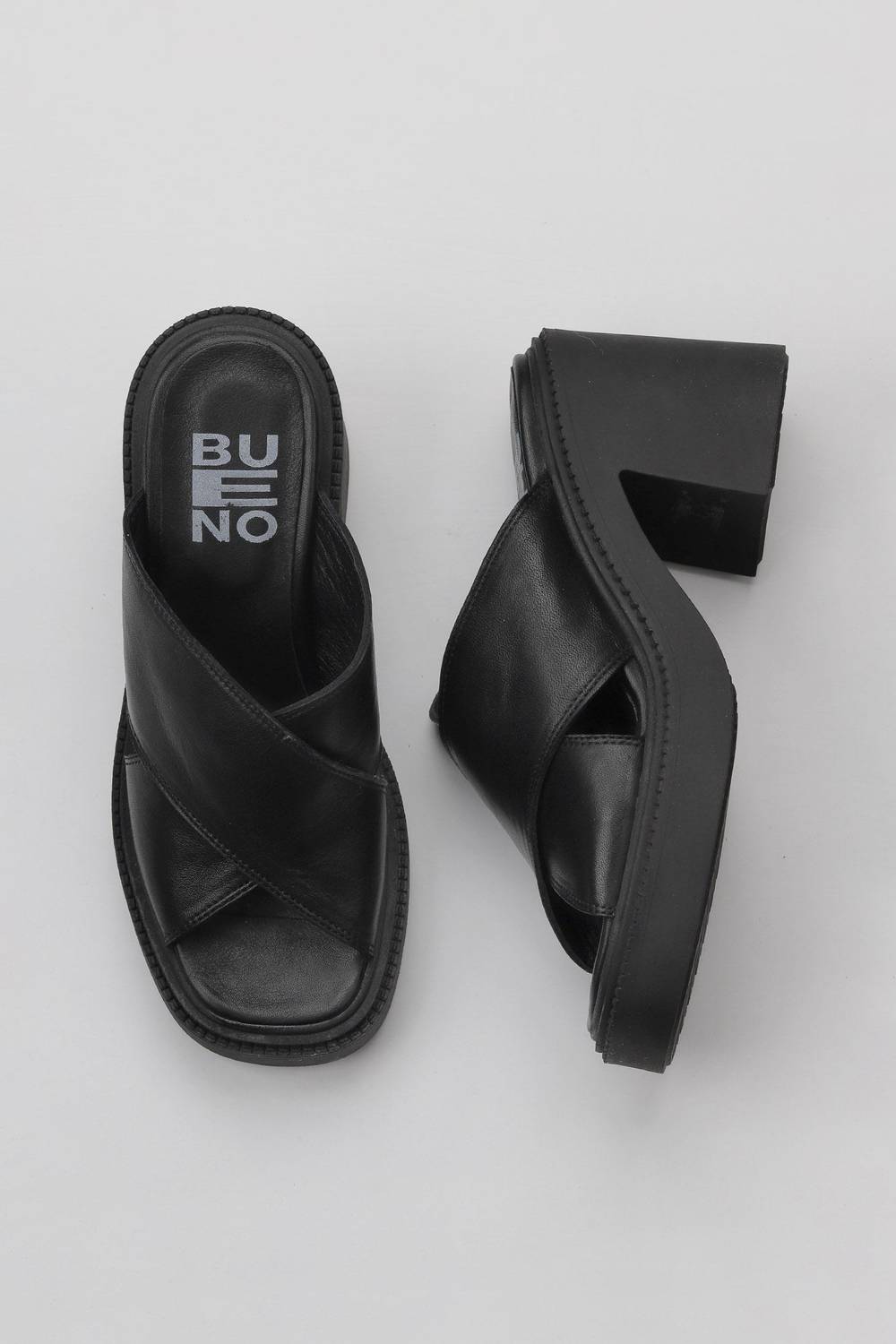 Жіночі туфлі Bueno з підбором 9 см, шкіра, терморезина, розміри 35-41, кольори: оранжевий, білий, чорний, темно-зелений