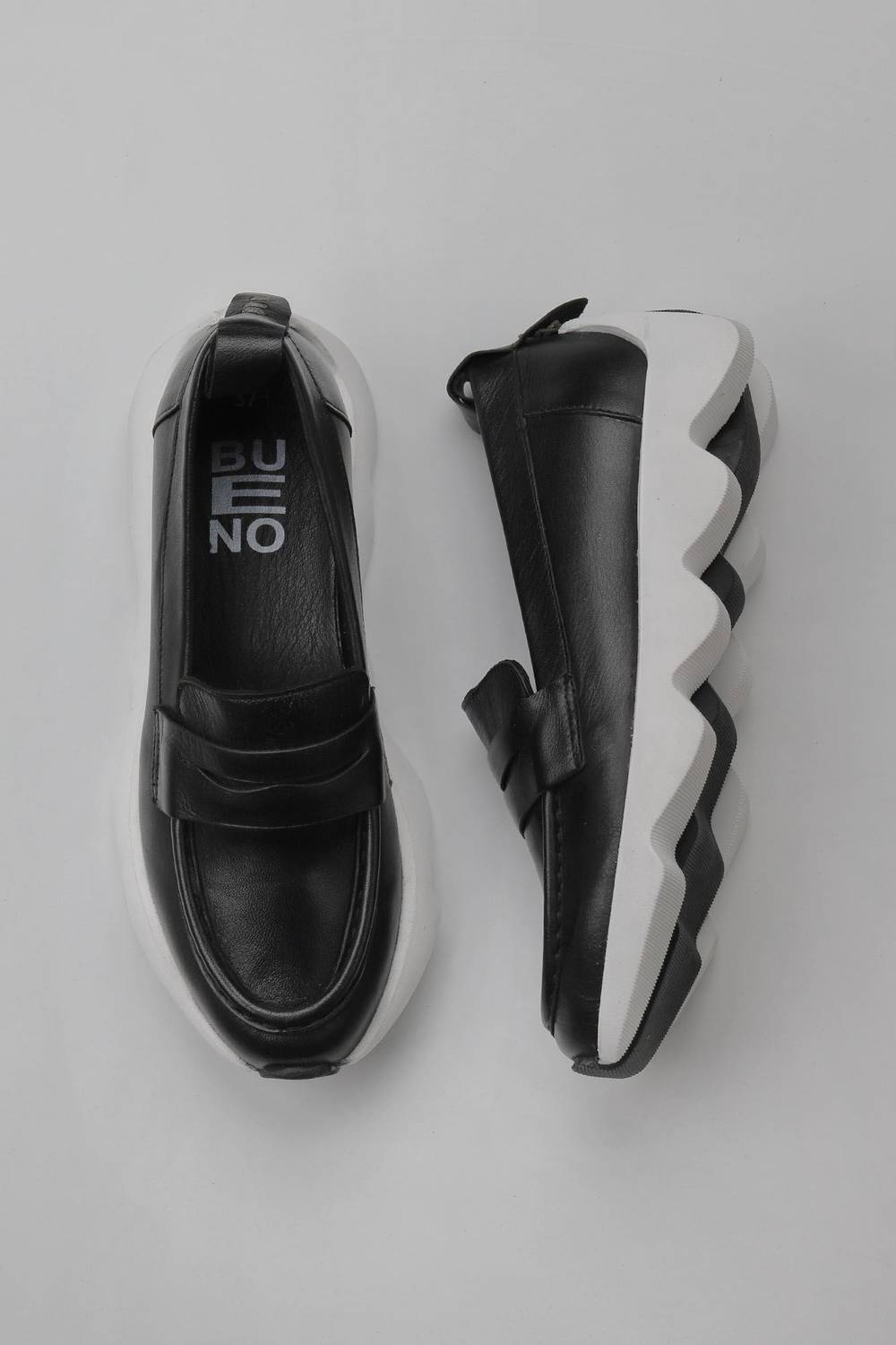 Обувь Bueno для женщин с платформой 01WZ2801, высота каблука 3 см, цвет: белая и черная кожа, размеры: 36-41