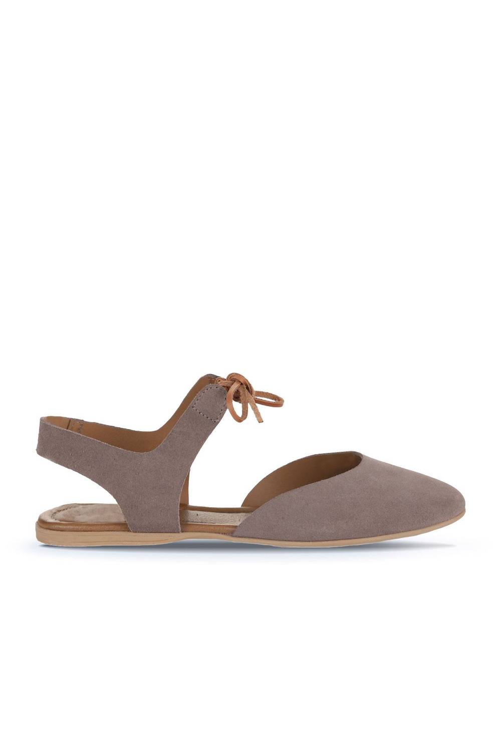 صندل نسائي مسطح بشكل أنيق من بوينو 01WA5807 مصنوع من الجلد المدبوغ، ارتفاع الكعب 1 سم، متوفر بألوان الأصفر والرمادي