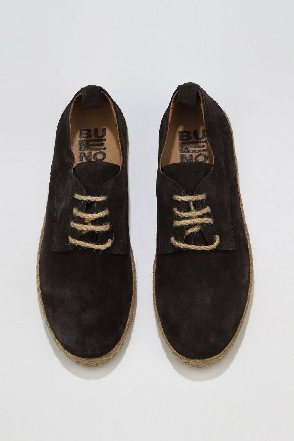 Мужские эспадрильи Bueno, кожа, термо-подошва, высота каблука 2 см, доступные размеры 40-45, цвет: вязаный, темно-коричневый, табачный, черный, синий