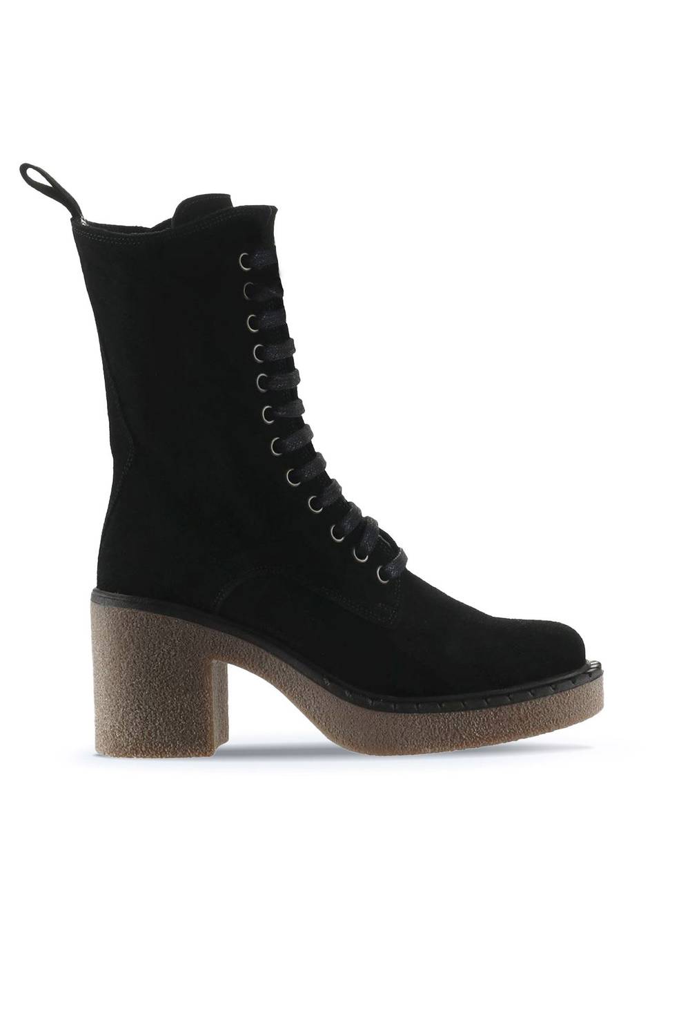 Женские ботинки на каблуке Bueno 01WT2902, материал: кожа, внутренний текстиль, высота каблука 8 см, цвета: бежевый, хаки, черный, размеры 35-41