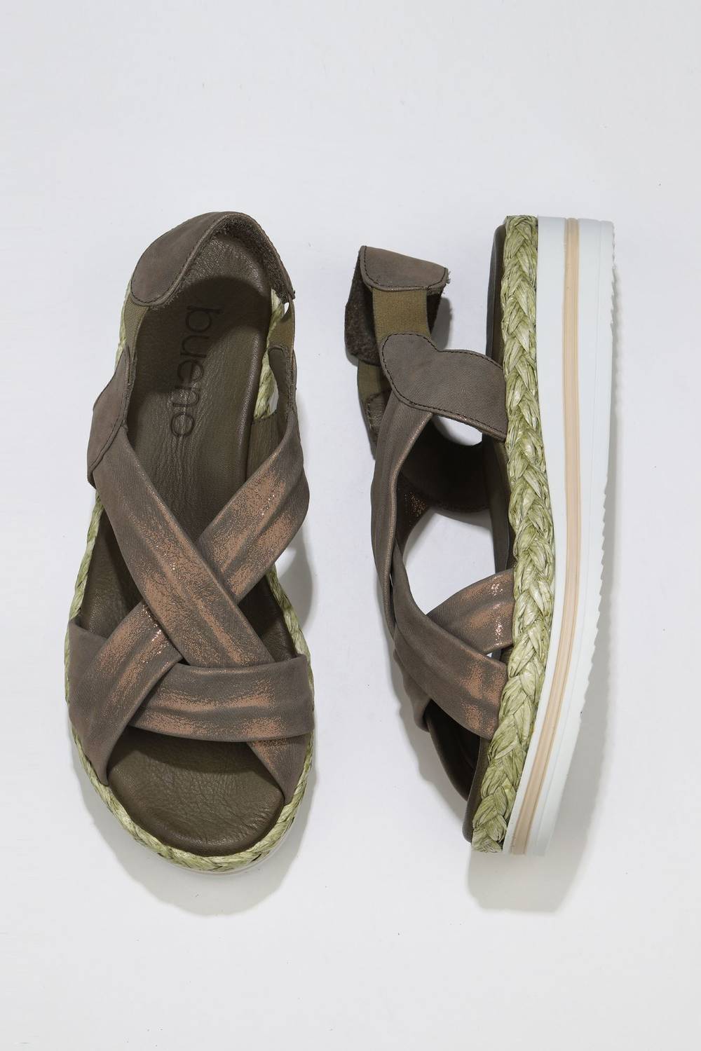 Сандалі Bueno Shoes жіночі 01WQ1609 з натуральної шкіри, підошва з поліуретану, висота підборів 3 см, доступні у різних кольорах та розмірах