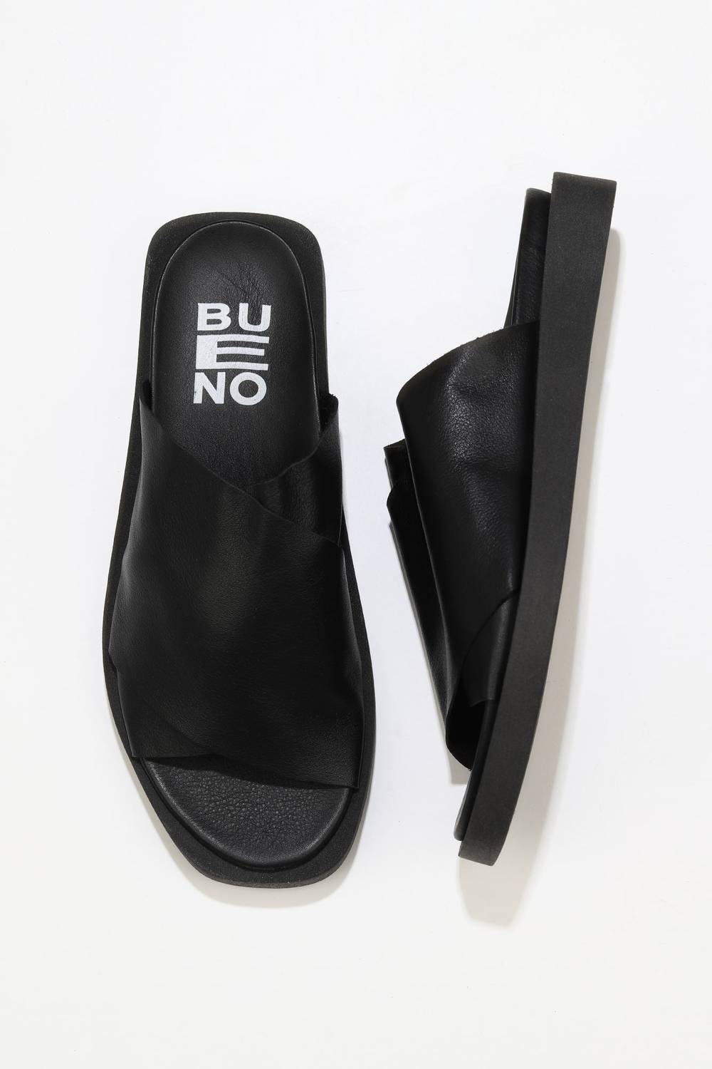 Женские сандалии Bueno 01WQ9100 из кожи с 2 см каблуком, доступные в различных размерах и цветах: зеленый, оранжевый, белый, пудровый, голубой, черный, табачный