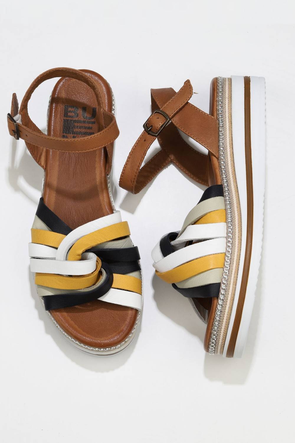 Жіночі сандалі Bueno Shoes 01WU0405 з натуральної шкіри, підошва з поліуретану, висота підборів 4,5 см, доступні у різних кольорах та розмірах