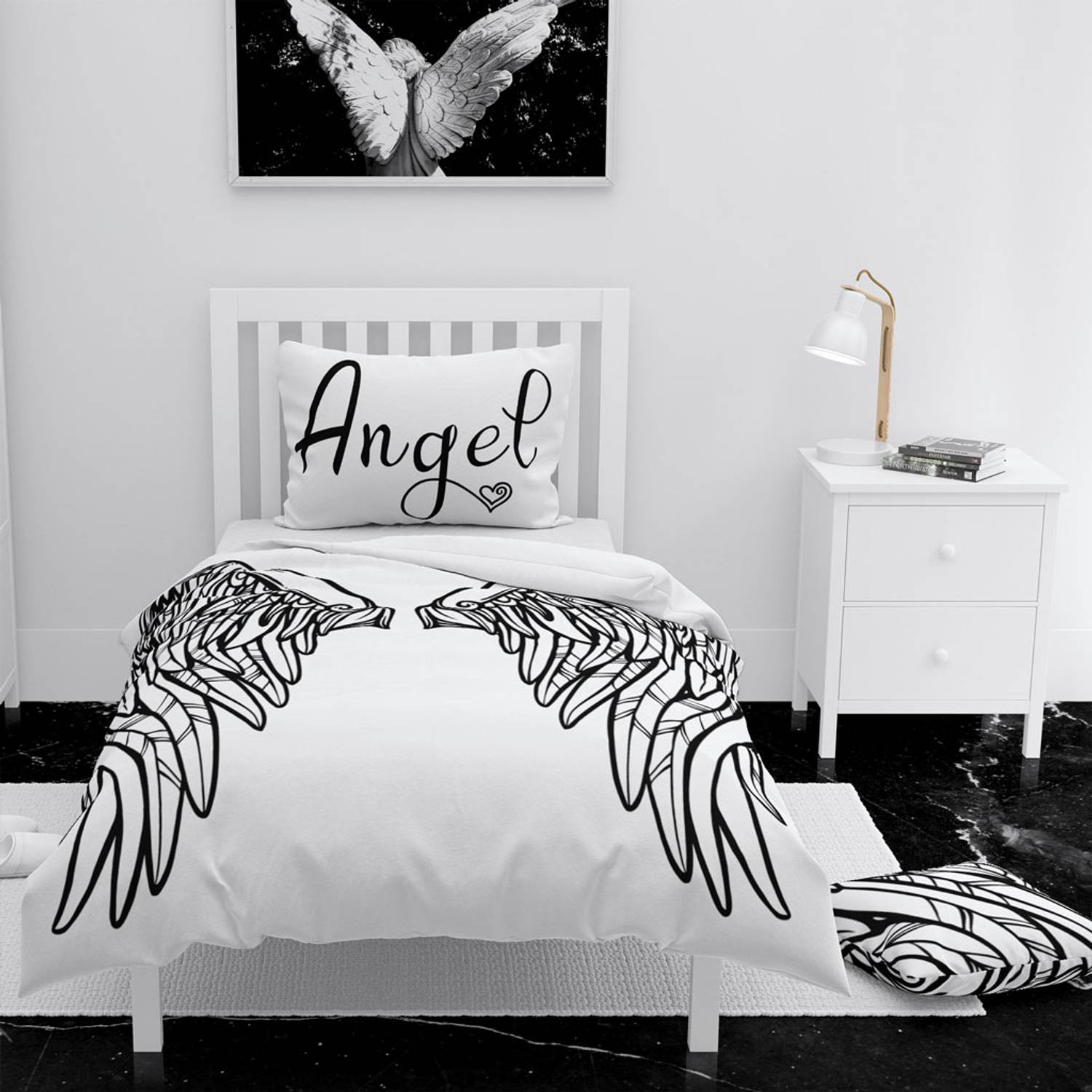 MonoHome Wing 3D Cotton Satin Single Duvet Cover Set