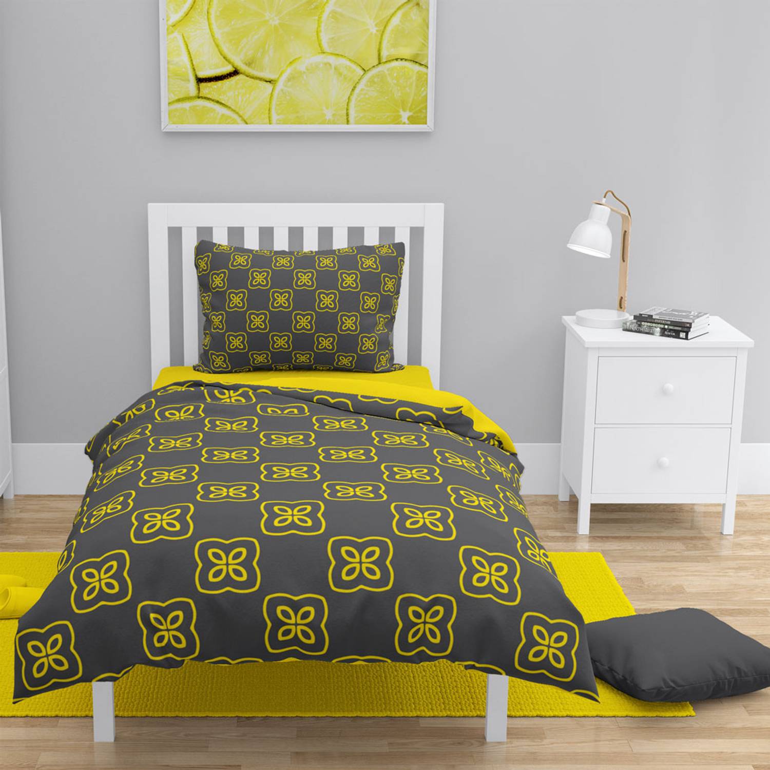 Мозаичный набор постельного белья MonoHome 3D из хлопкового сатина, одноместный, 160x220 см, яркие цвета, дышащая ткань, антистатическая обработка