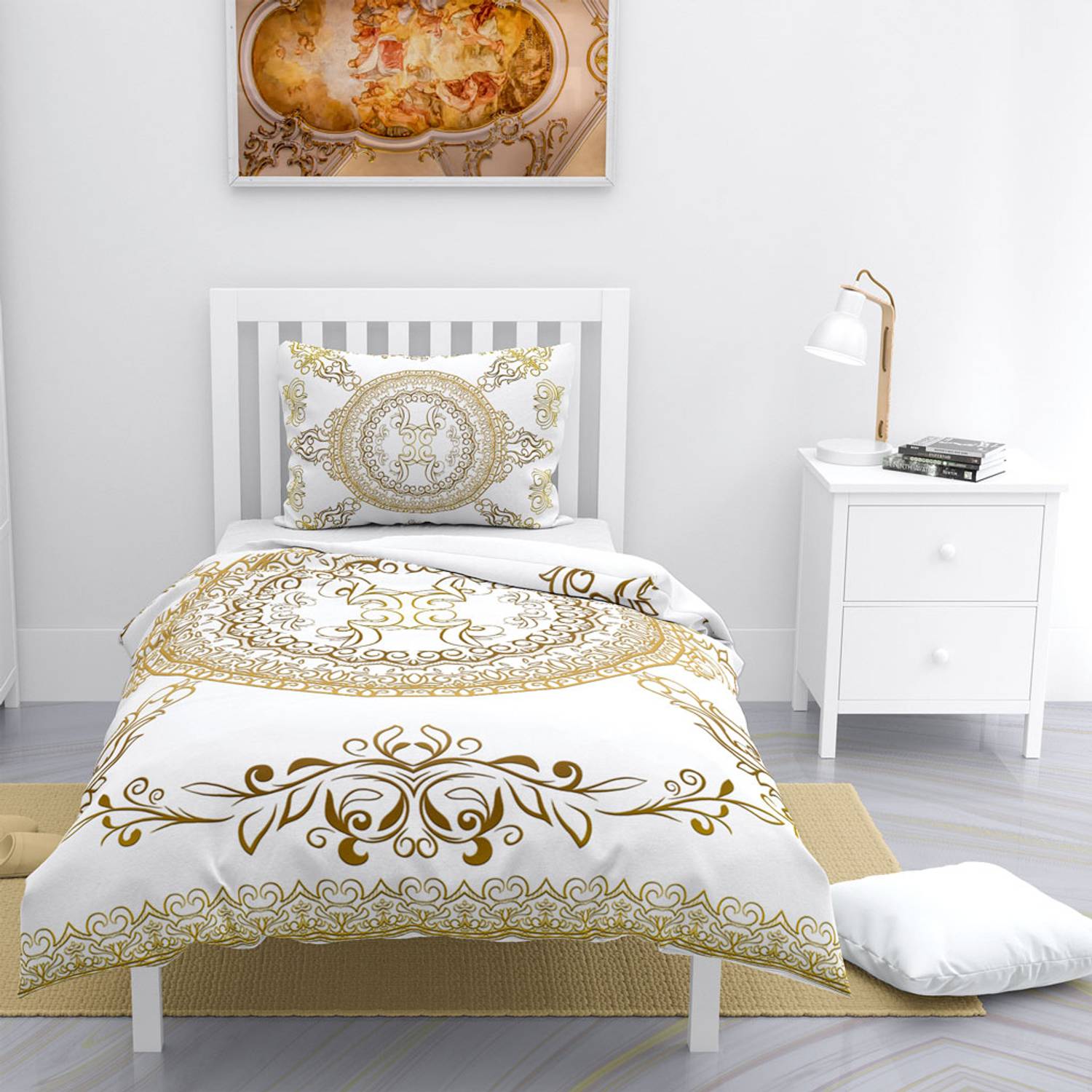 MonoHome Baraque 3D Cotton Satin Single Duvet Cover Set