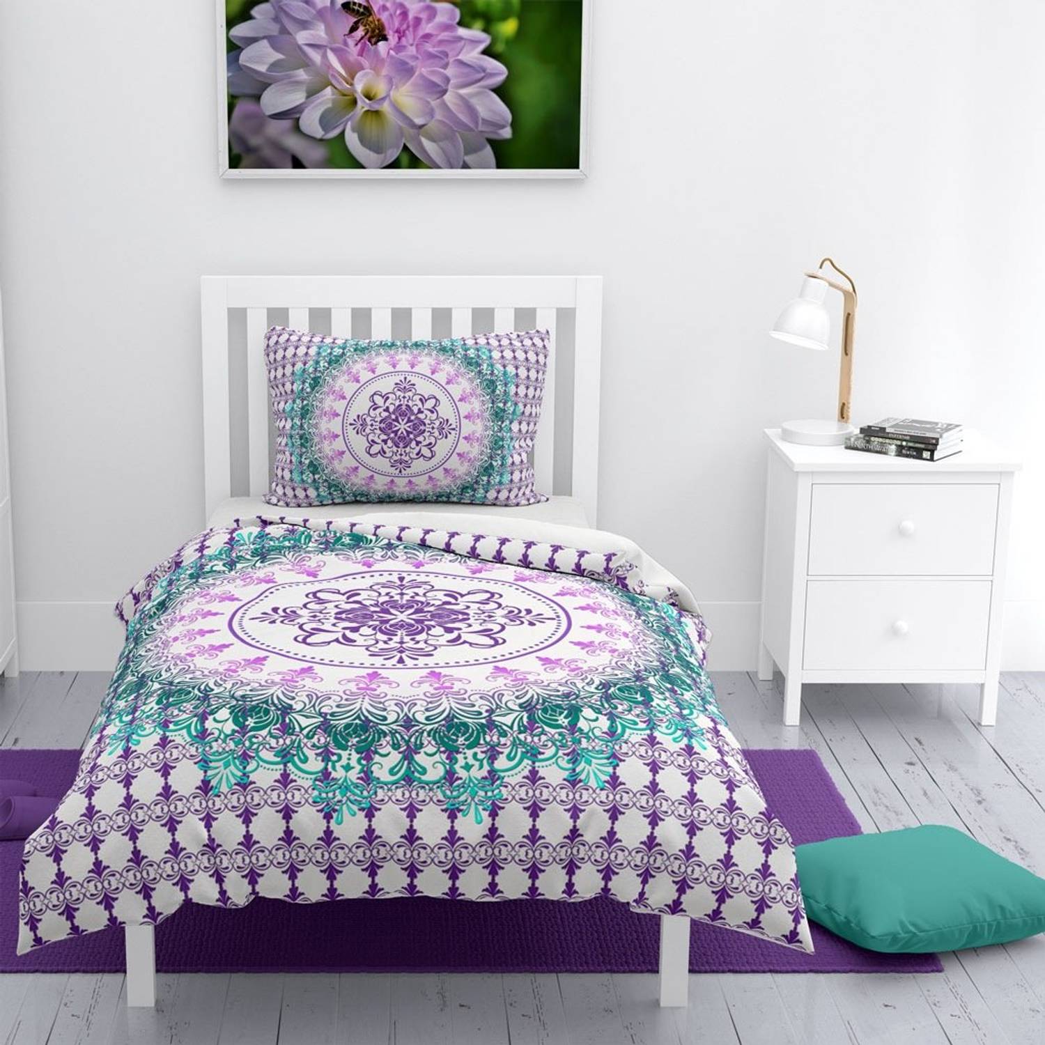 MonoHome Focus 3D Cotton Satin Single Duvet Cover Set