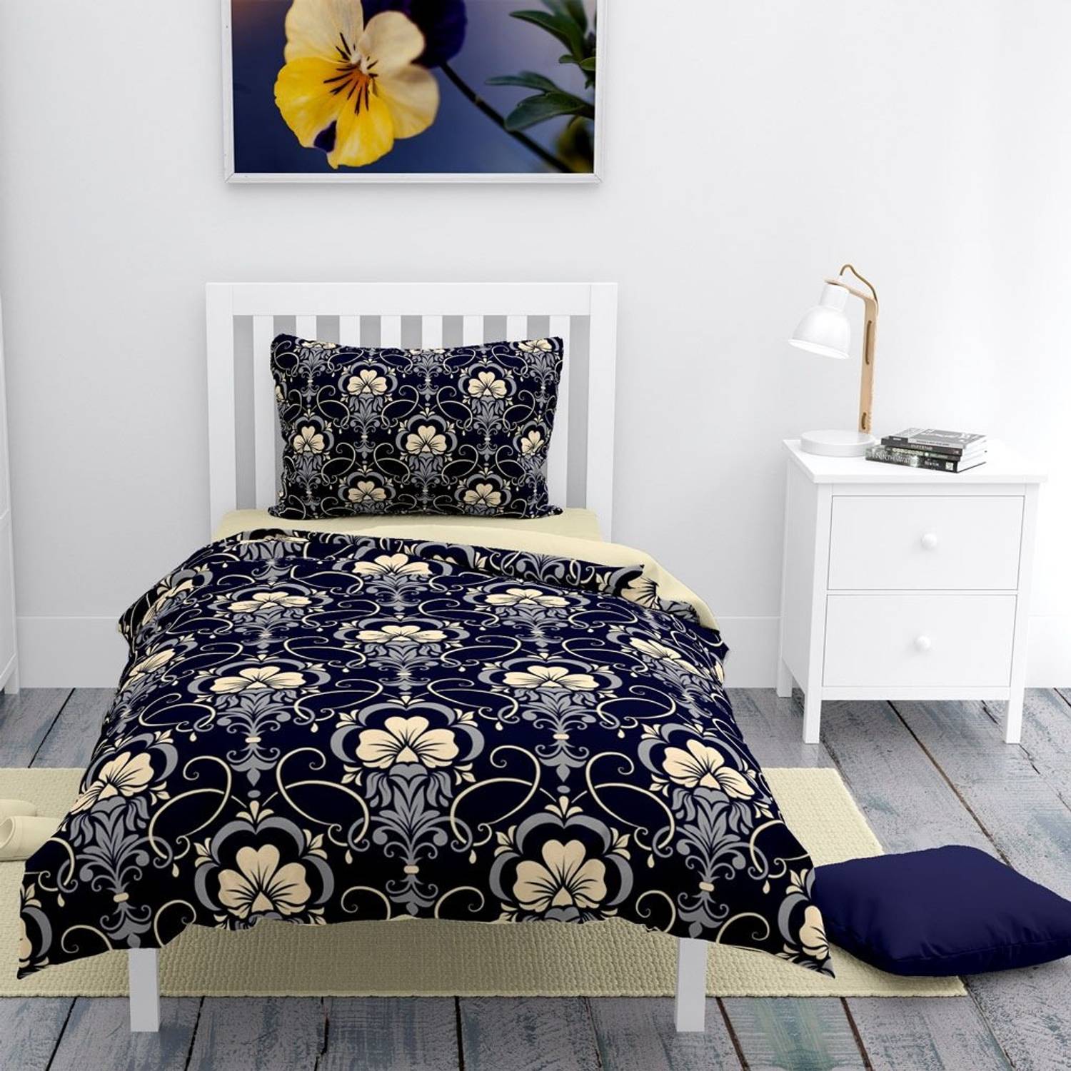 MonoHome Lucky 3D Cotton Satin Single Duvet Cover Set