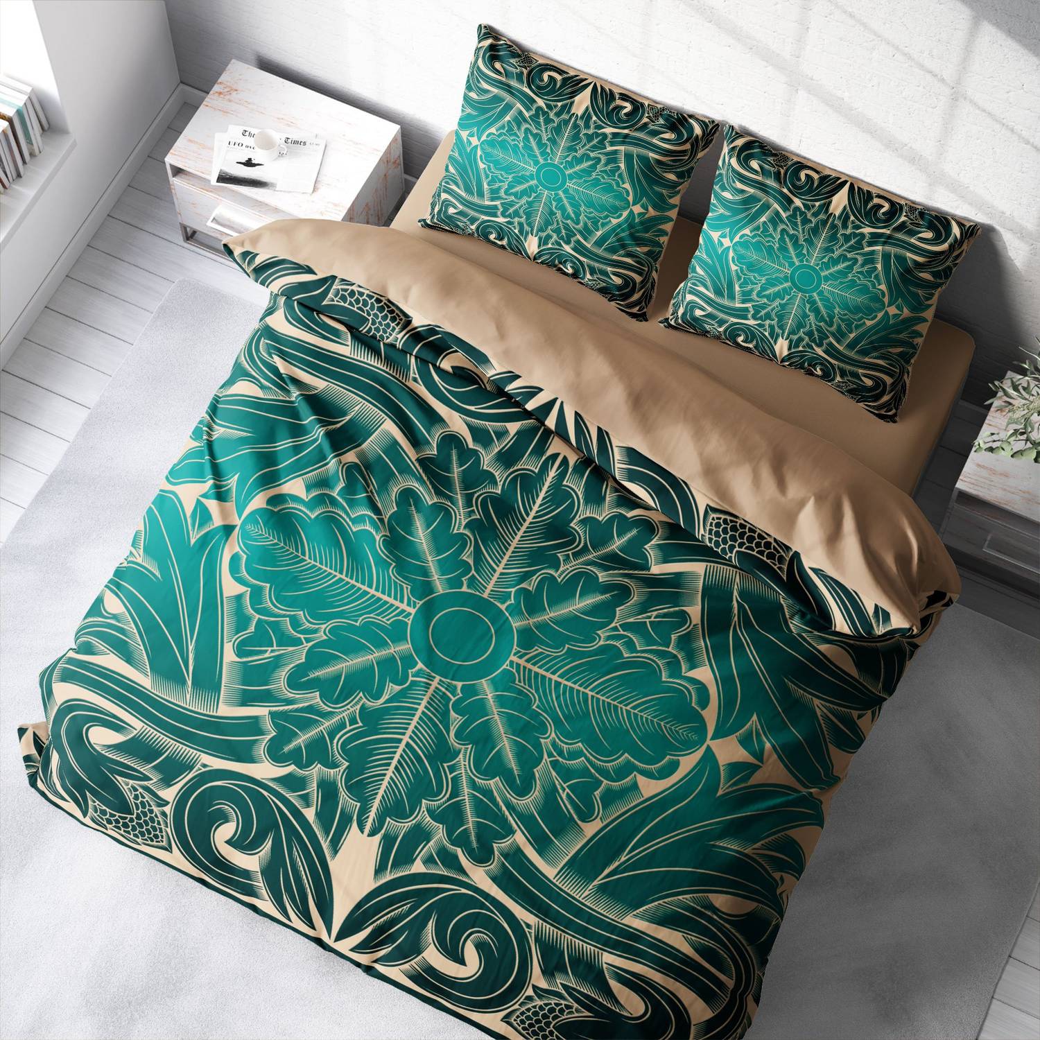 MonoHome Osmanlı IV 3D Pamuk Saten Çift Kişilik Nevresim Takımı