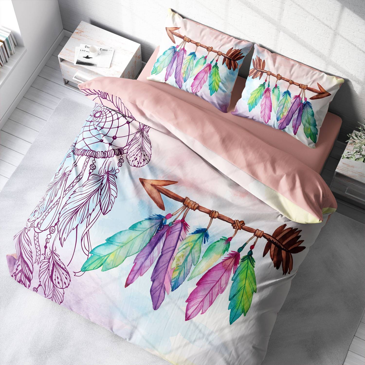 MonoHome Sleep 3D Cotton Satin Double Duvet Cover Set