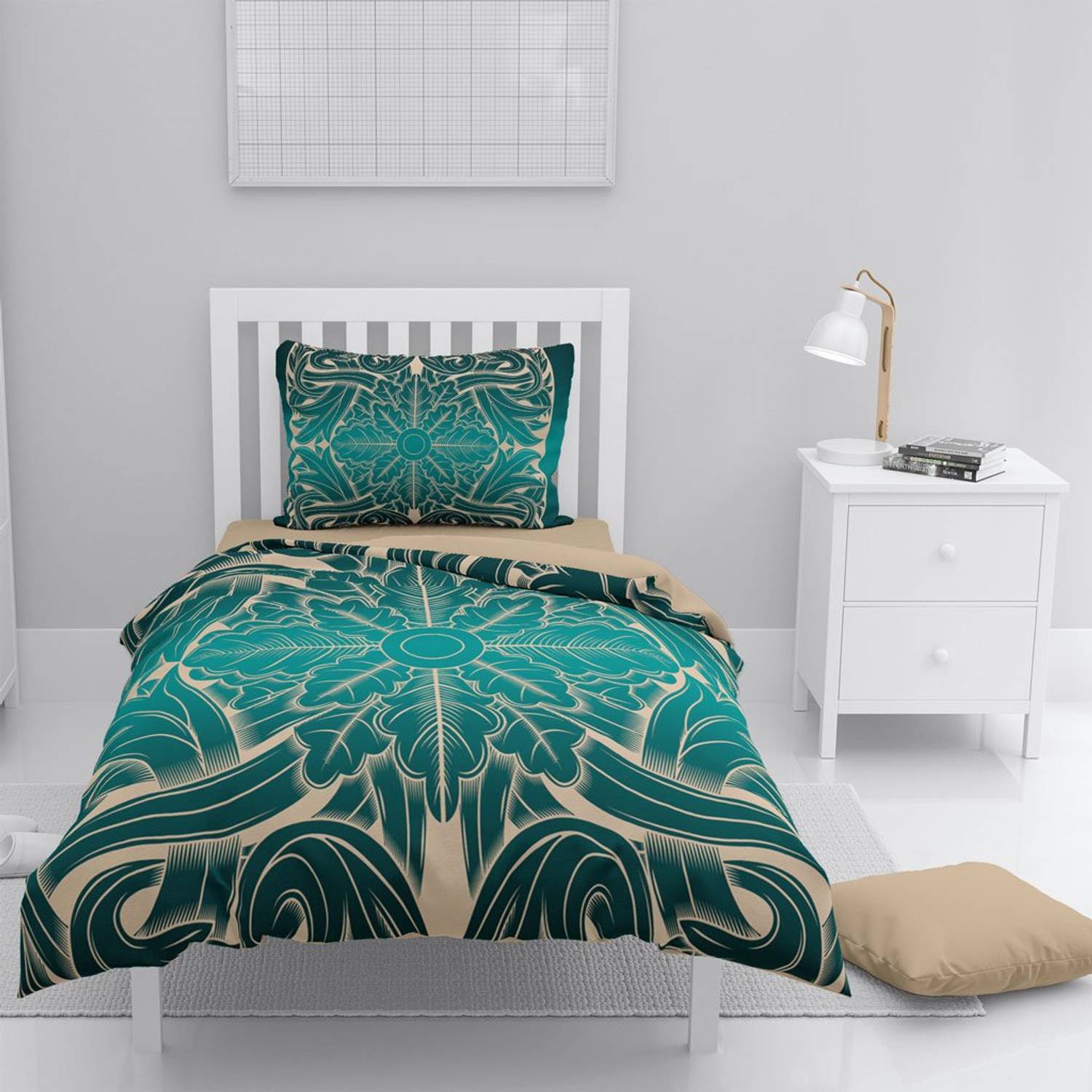 MonoHome Osmanlı IV 3D Pamuk Saten Tek Kişilik Nevresim Takımı