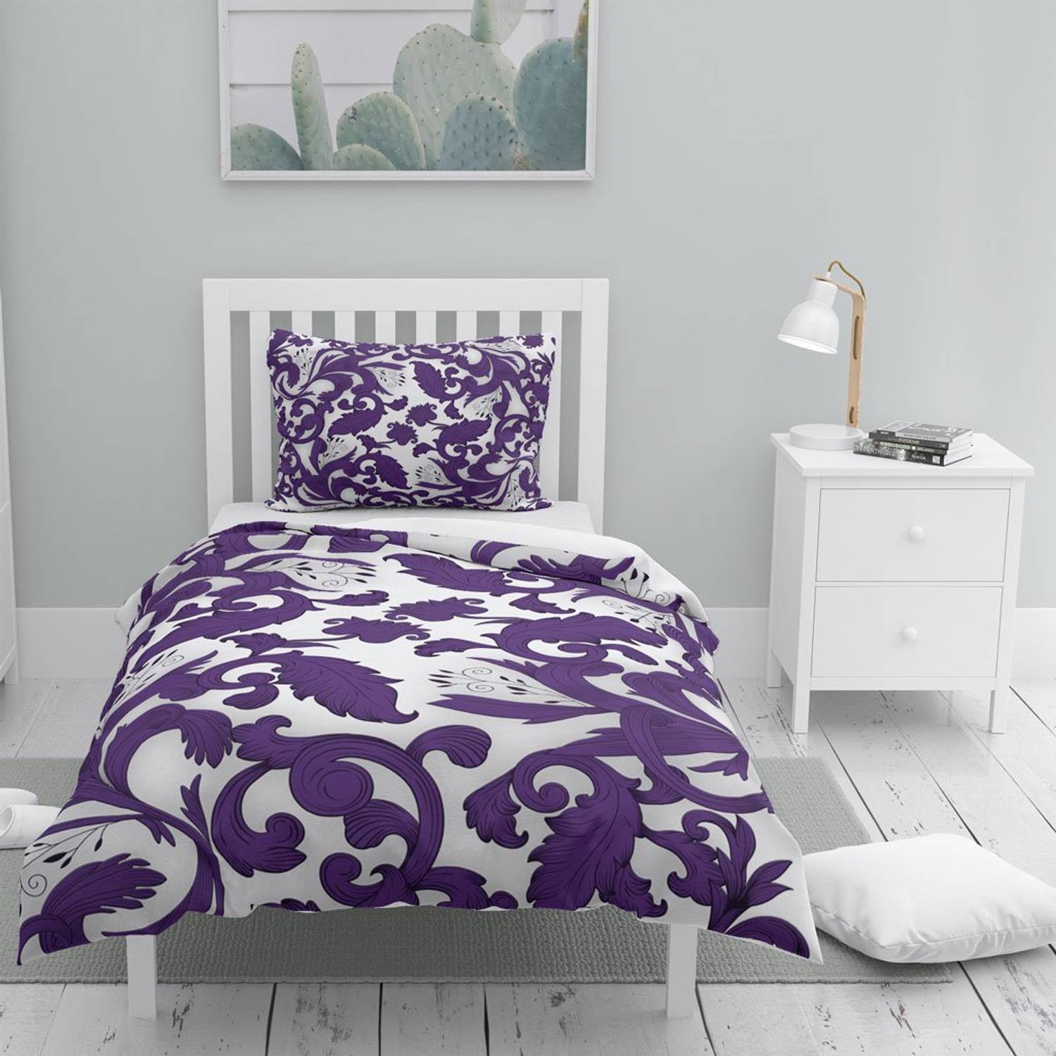 MonoHome Ottoman II 3D Cotton Satin Single Duvet Cover Set