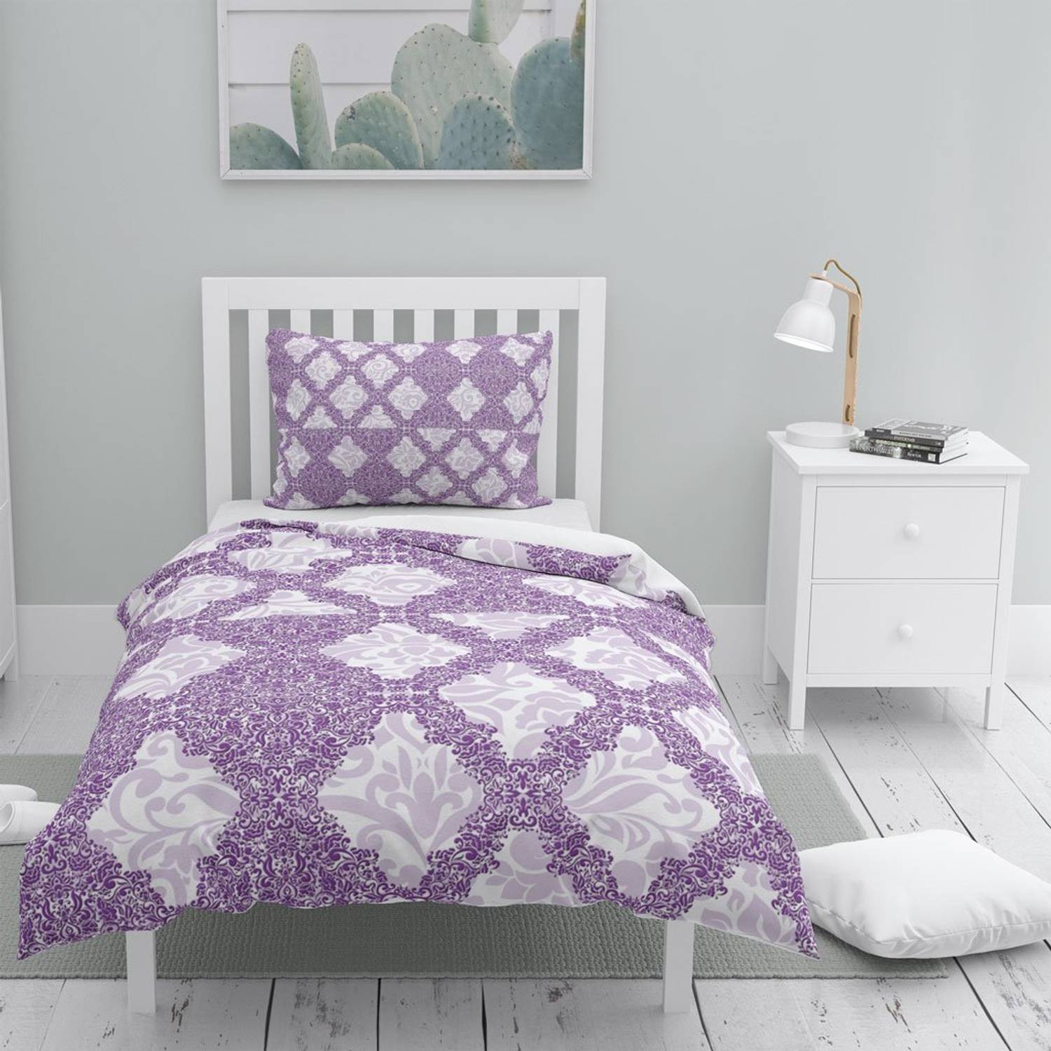 MonoHome Ottoman VIII 3D Cotton Satin Single Duvet Cover Set