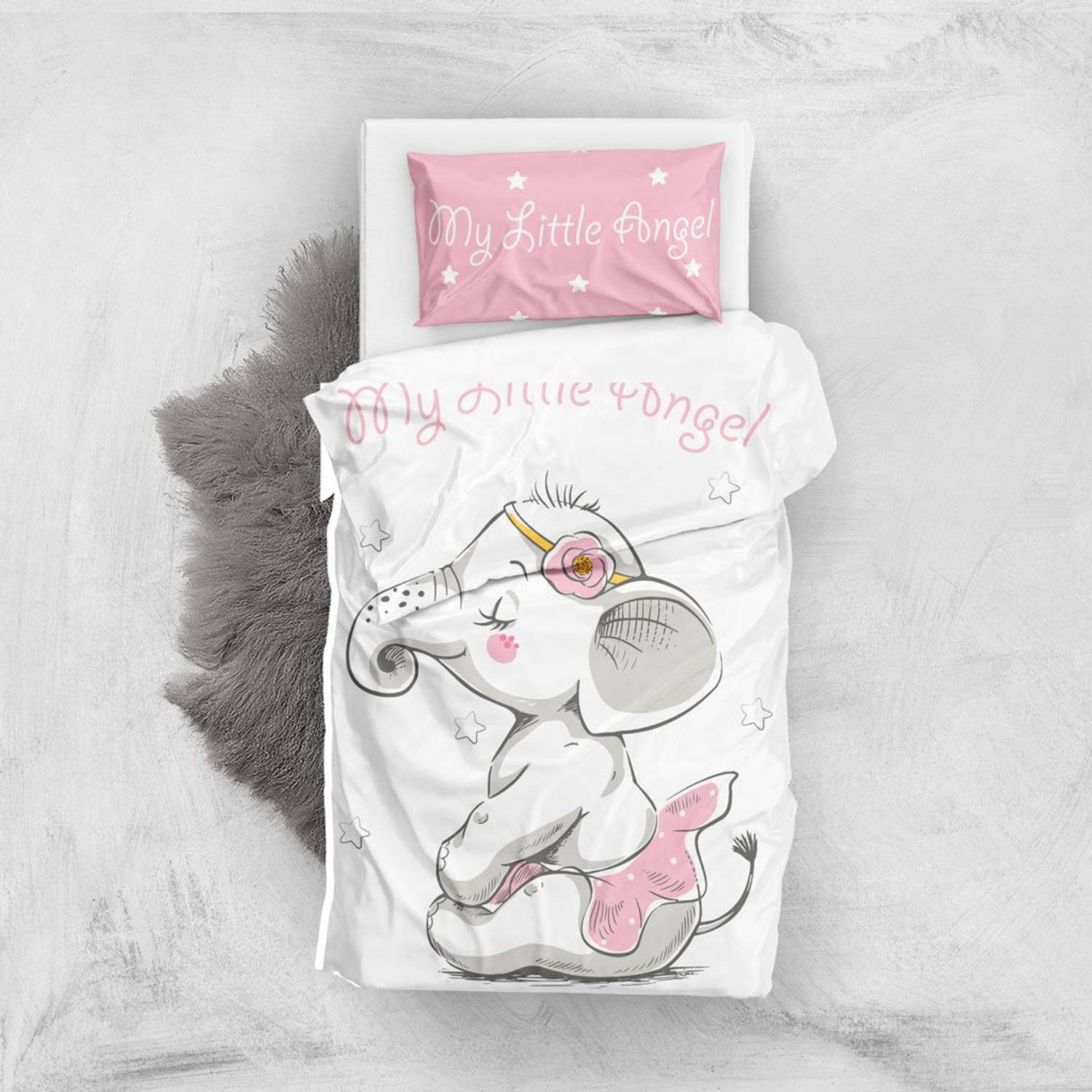 MonoHome Elephant 3D Baby Duvet Cover Set