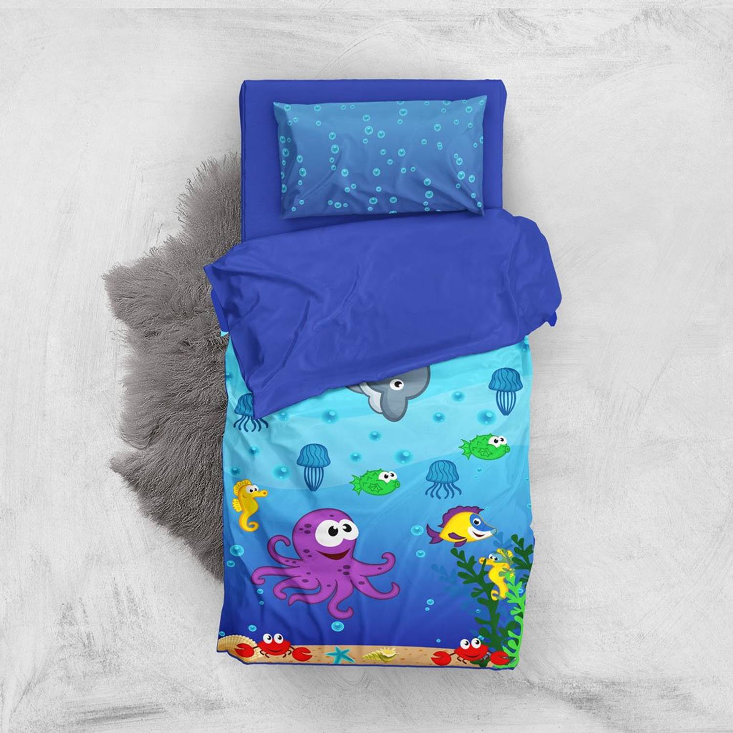 MonoHome Aquarium 3D Baby Duvet Cover Set