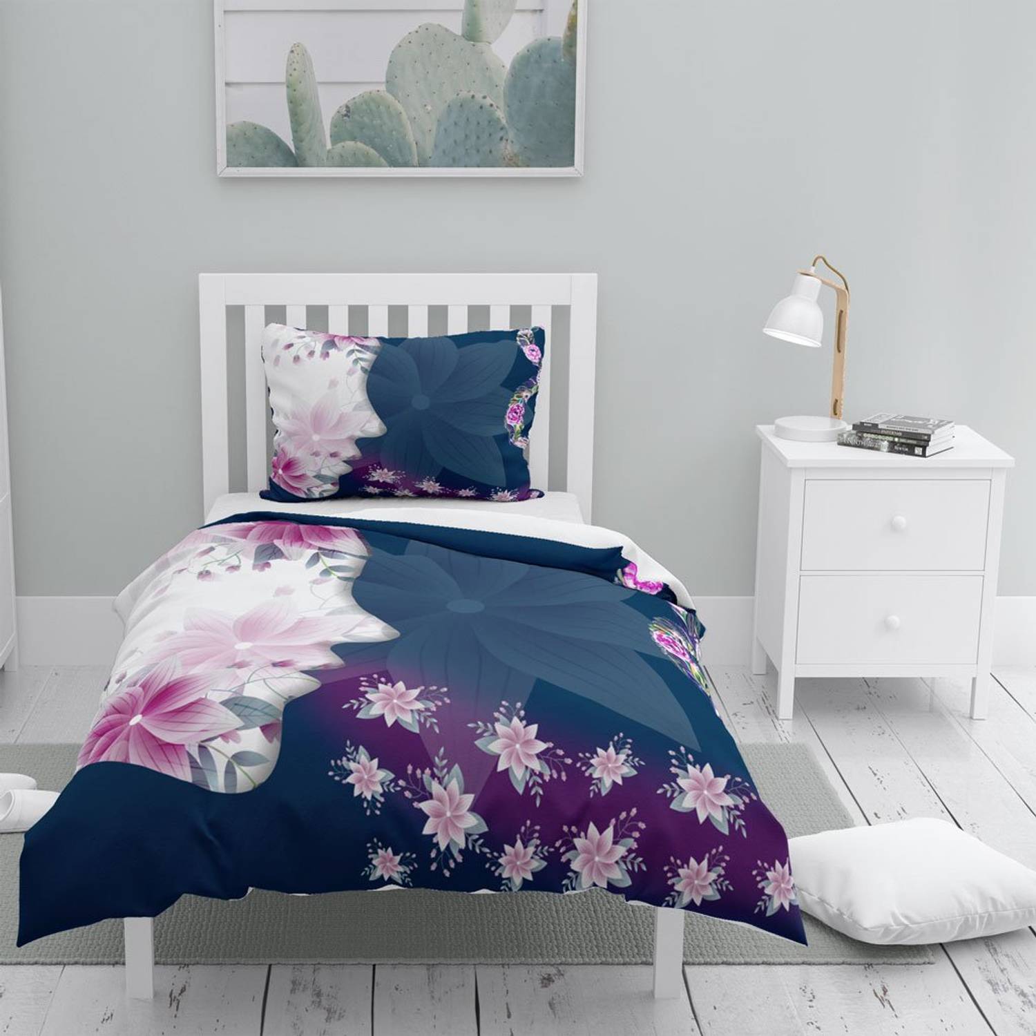 MonoHome Woman Day II 3D Cotton Satin Single Duvet Cover Set