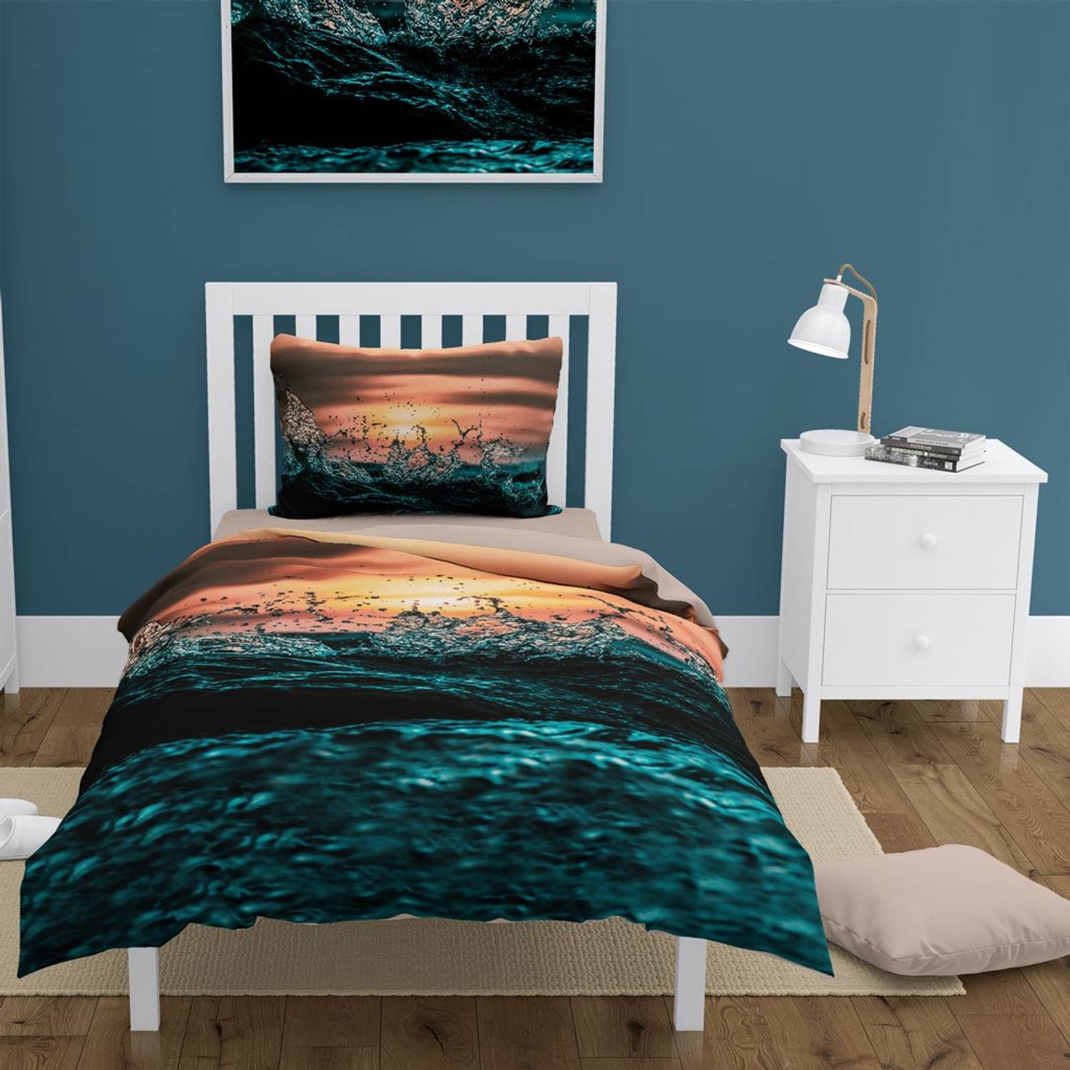 Monohome Marine 3D Cotton Satin Single Duvet Cover Set