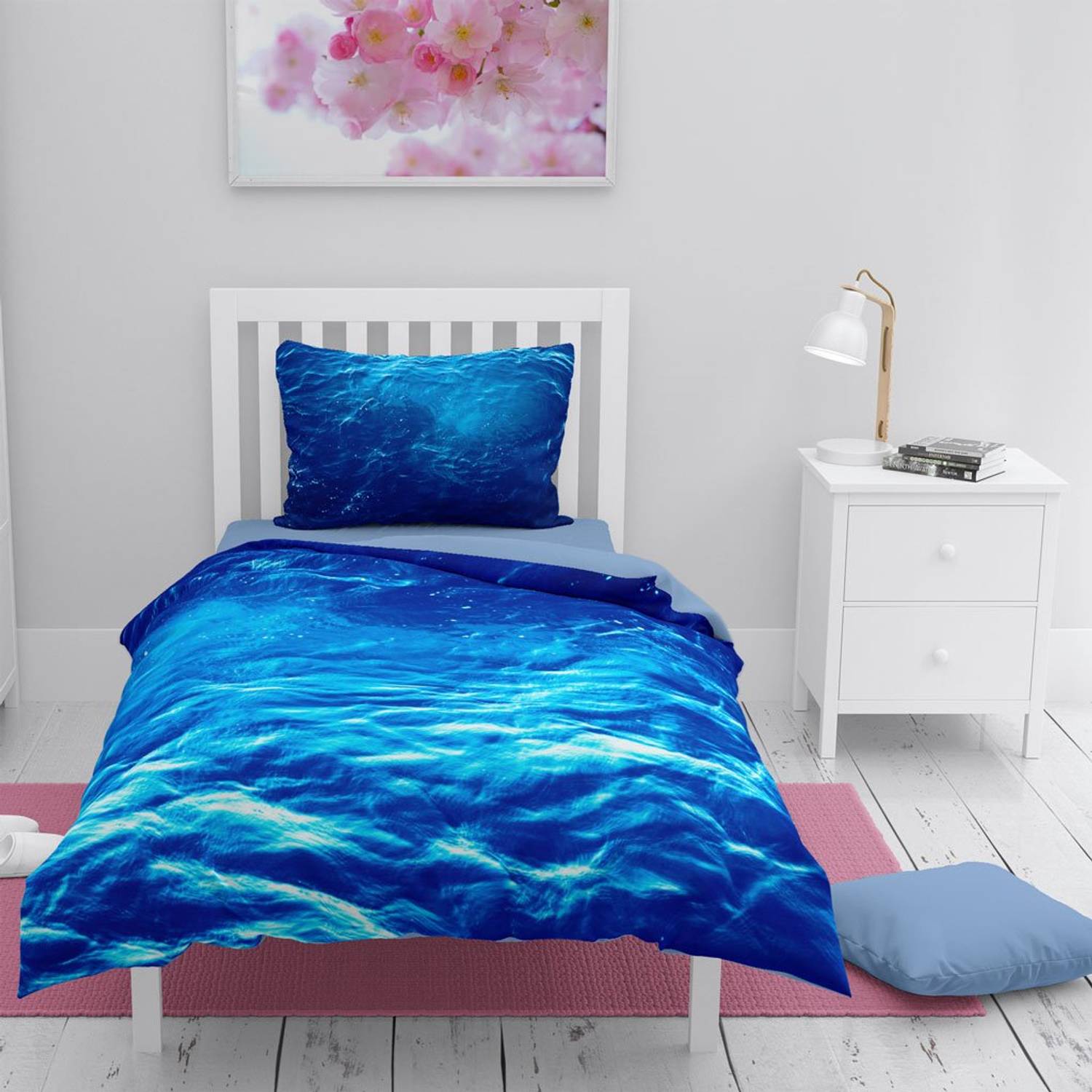 Monohome Middle Sea 3D Cotton Satin Single Duvet Cover Set