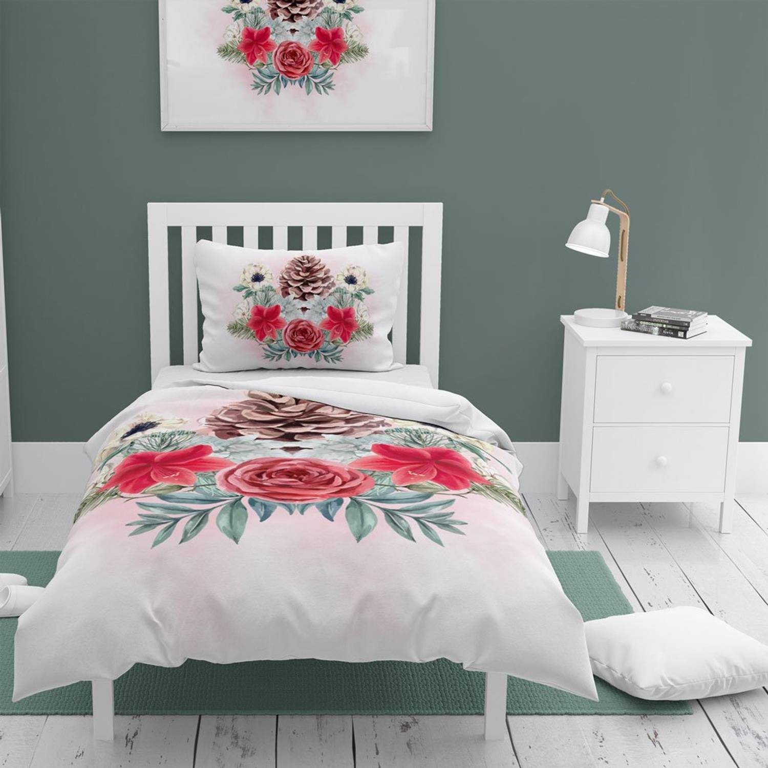 Monohome Cone 3D Pamuk Saten Tek Kişilik Nevresim Takımı