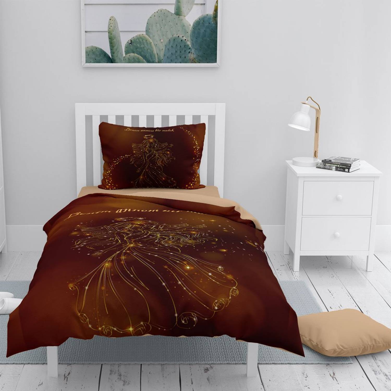 Набор постельного белья MonoHome III 3D из хлопкового сатина, односпальный, 160x220 см, яркие цвета, уникальный дизайн, высокая износостойкость